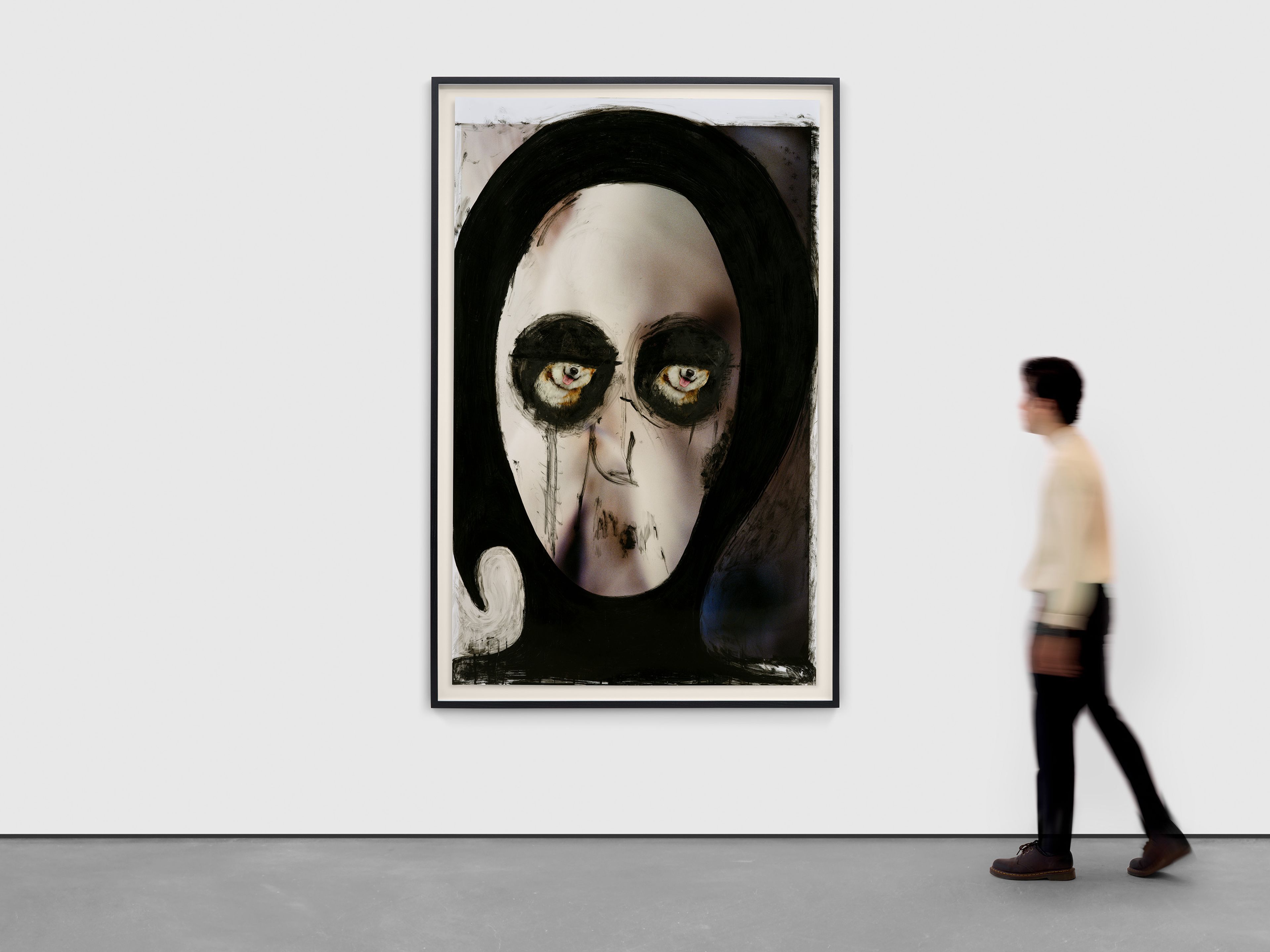 An untitled work on paper by Huma Bhabha, dated 2025.