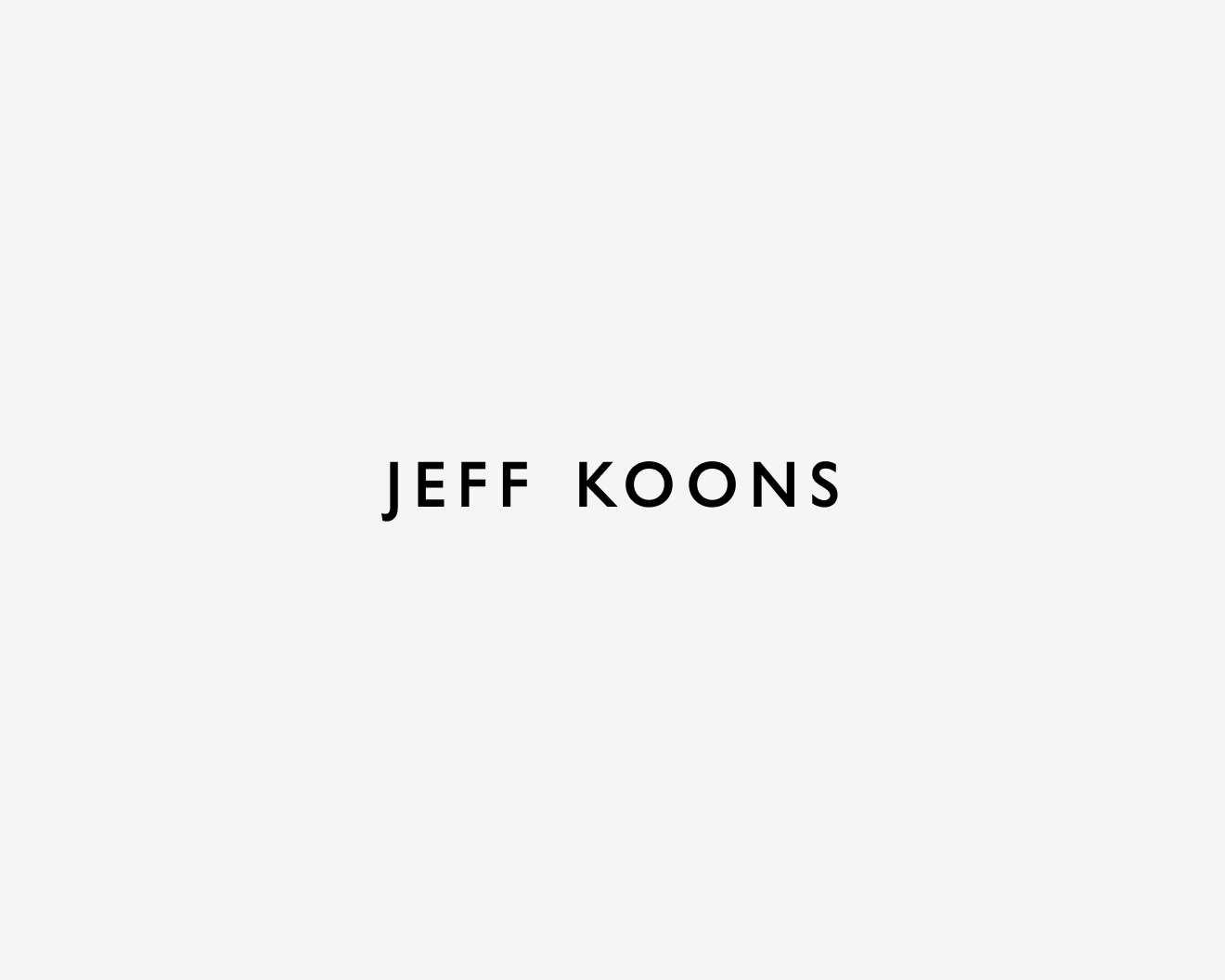 A namecard for Jeff Koons, dated 2020
