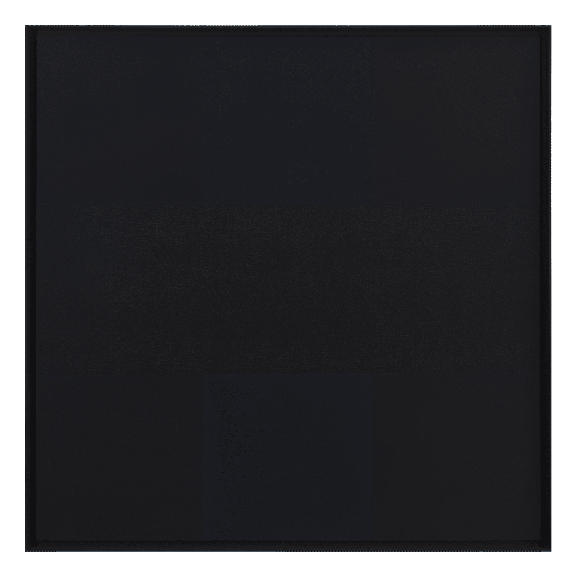 A painting by Ad Reinhardt, titled Abstract Painting, No. 23, dated 1963.
