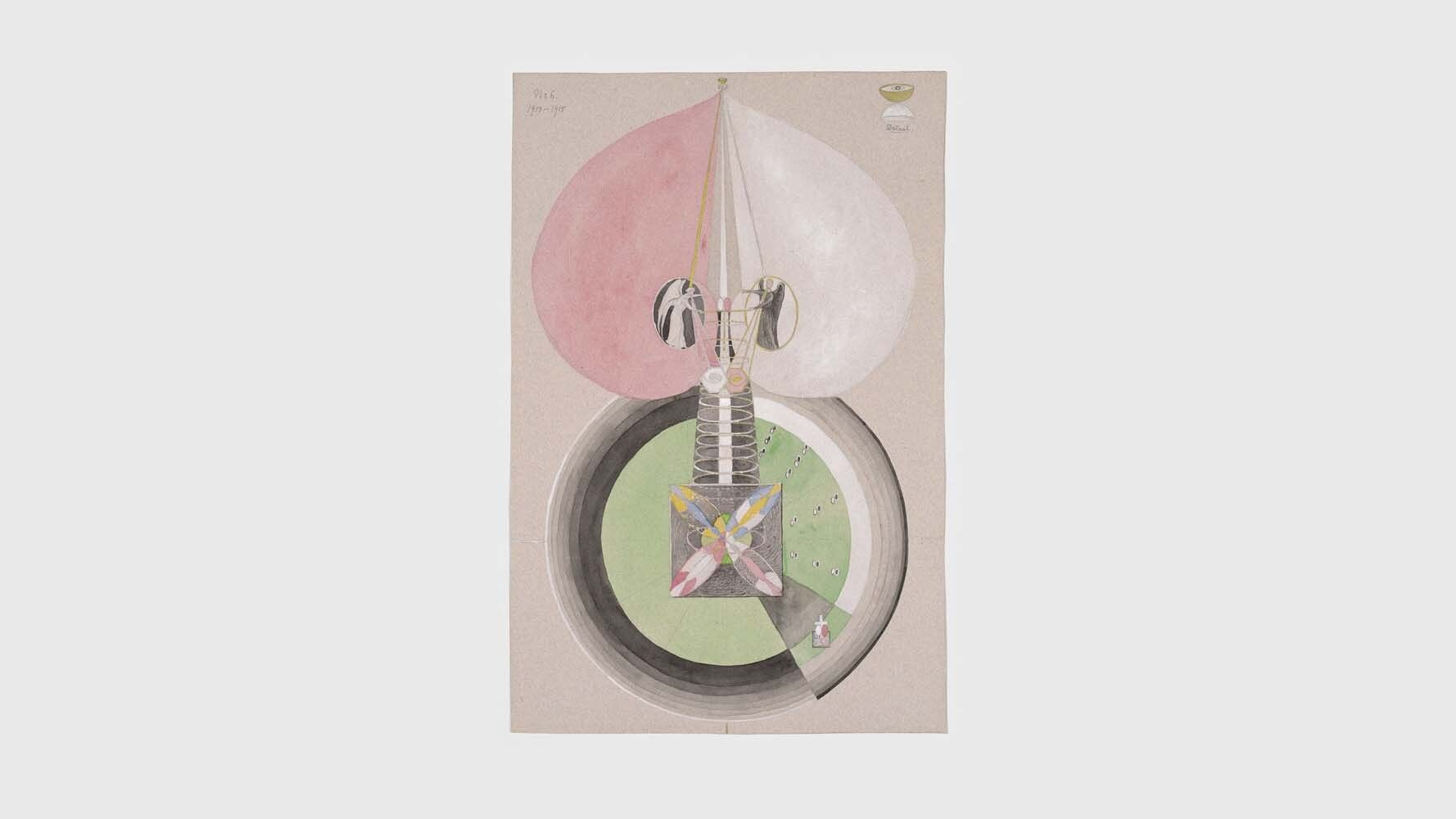 A watercolour from Hilma af Klint's series Tree of Knowledge, dated 1913-1915.