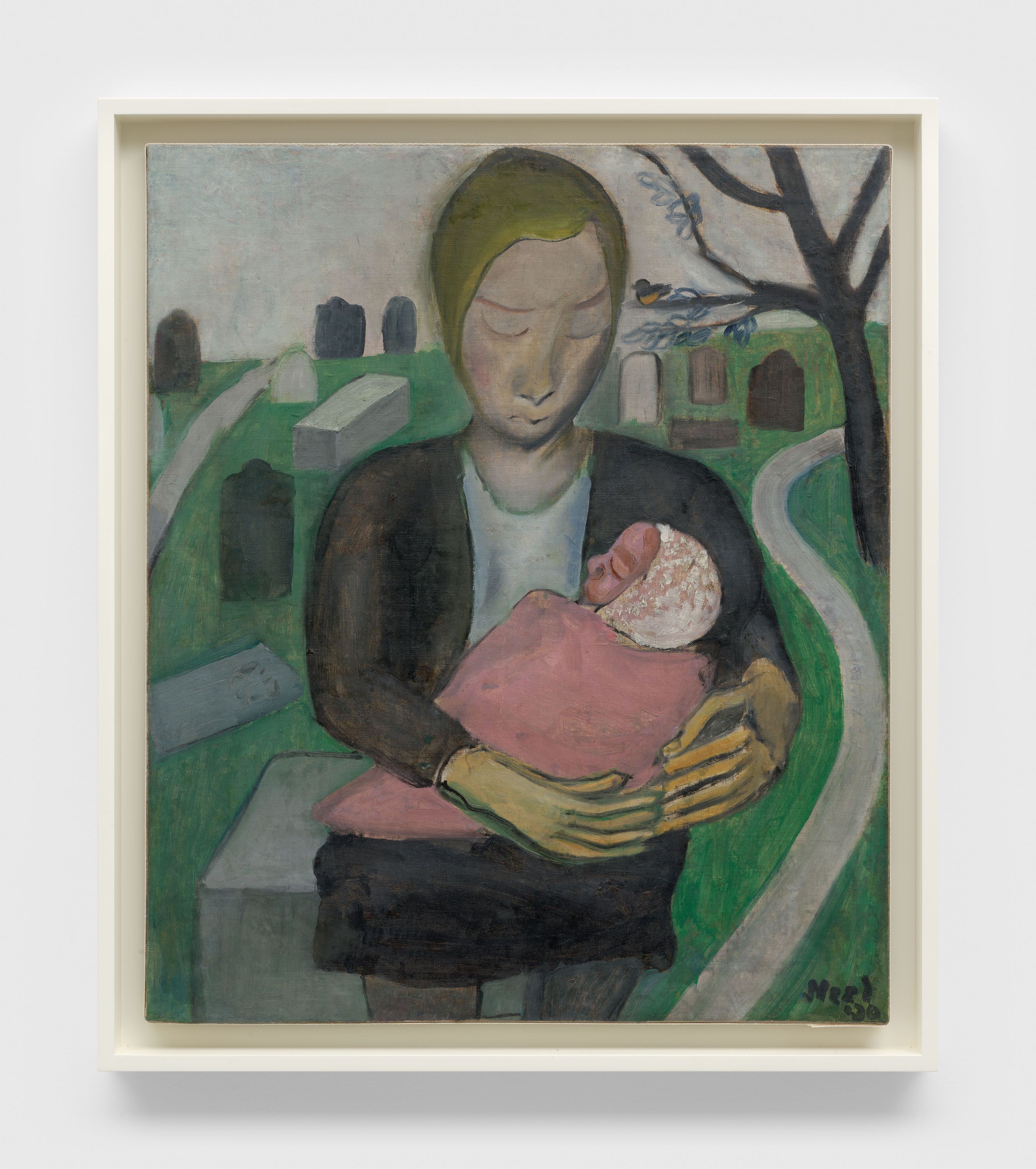 A painting by Alice Neel, titled Alice and her Child, dated 1930.
