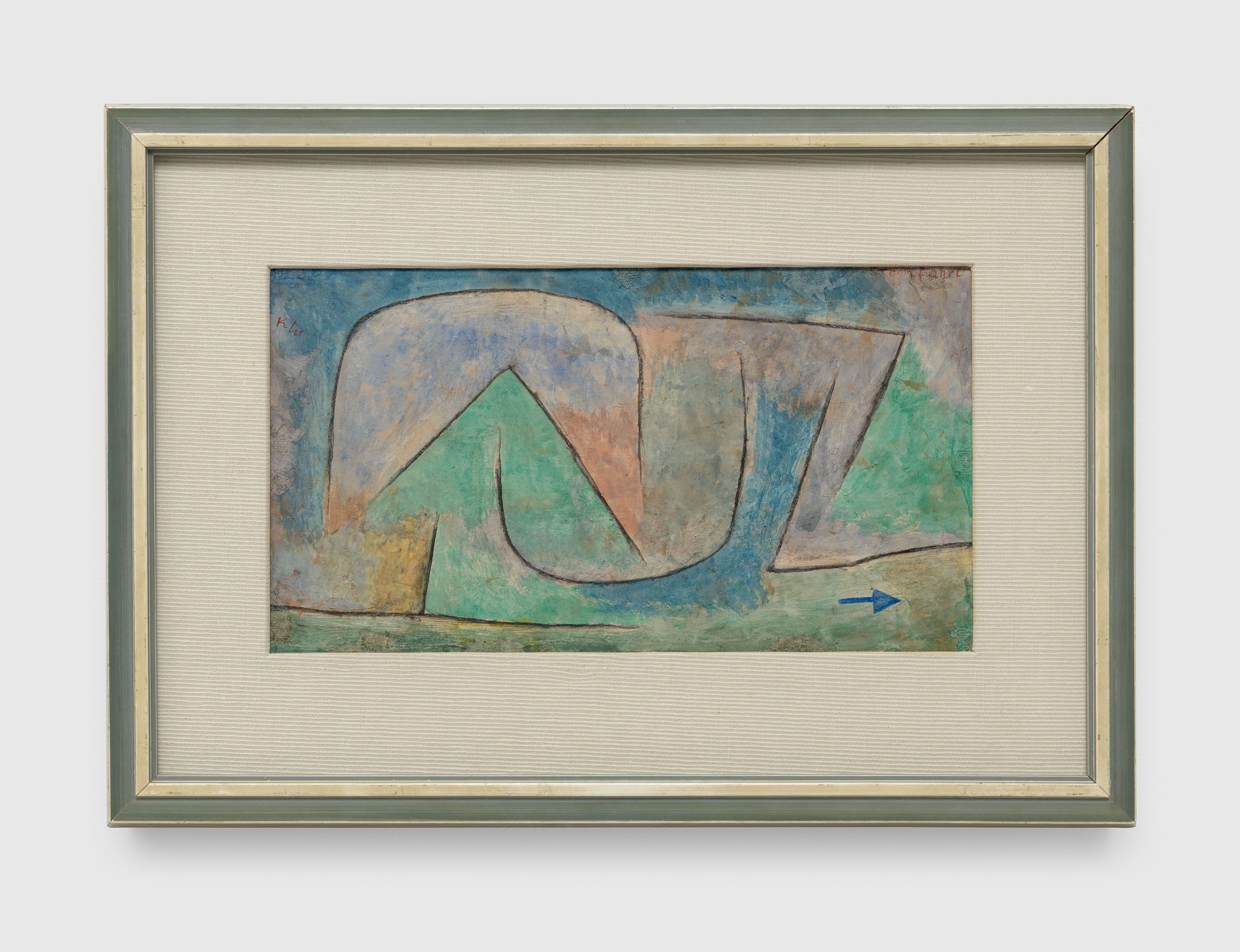 A work on paper by Paul Klee, titled Stromfahrt (Journey down river), dated 1937.