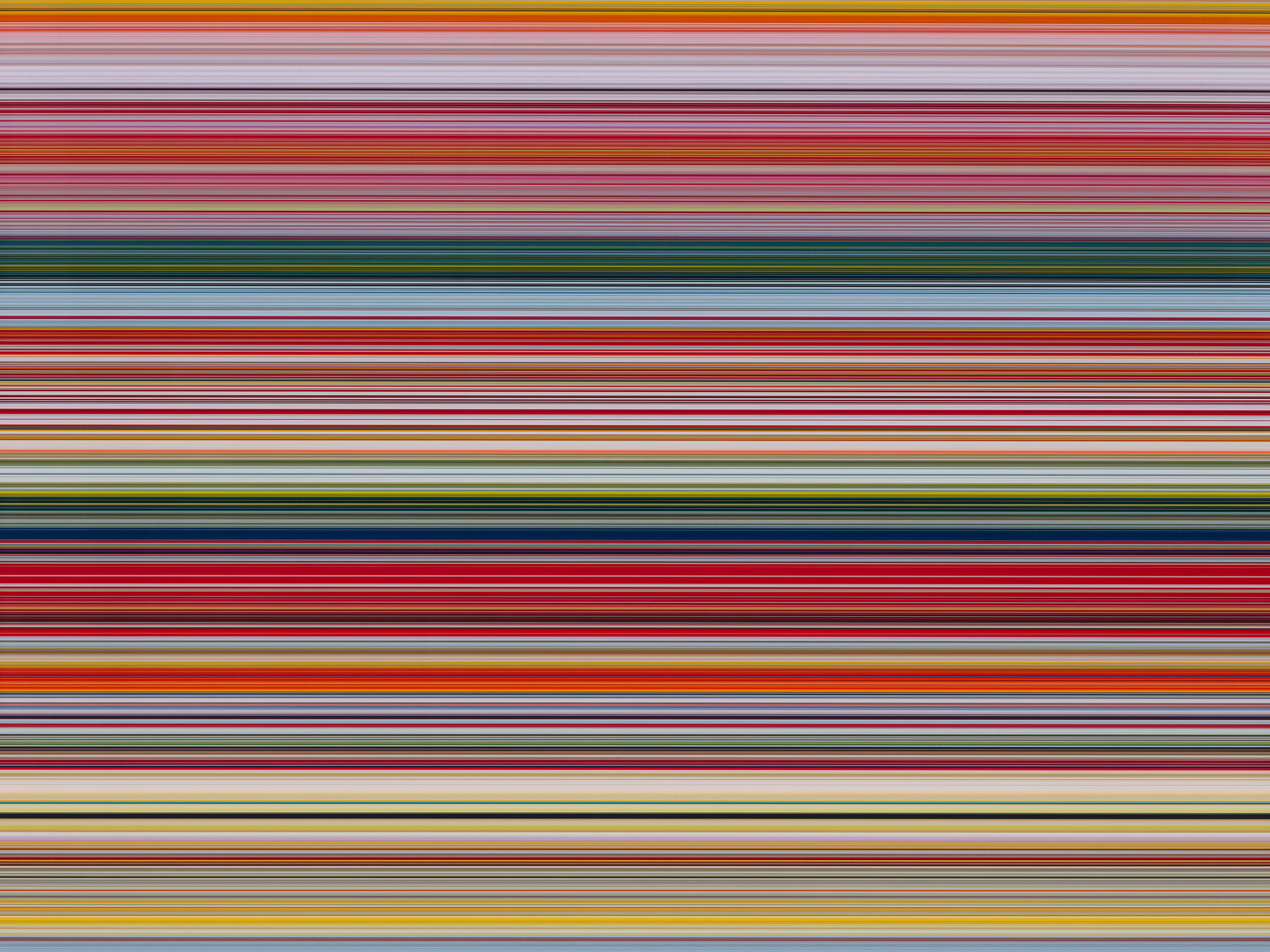 A detail from a painting by Gerhard Richter, titled Strip (Strip), dated 2024.