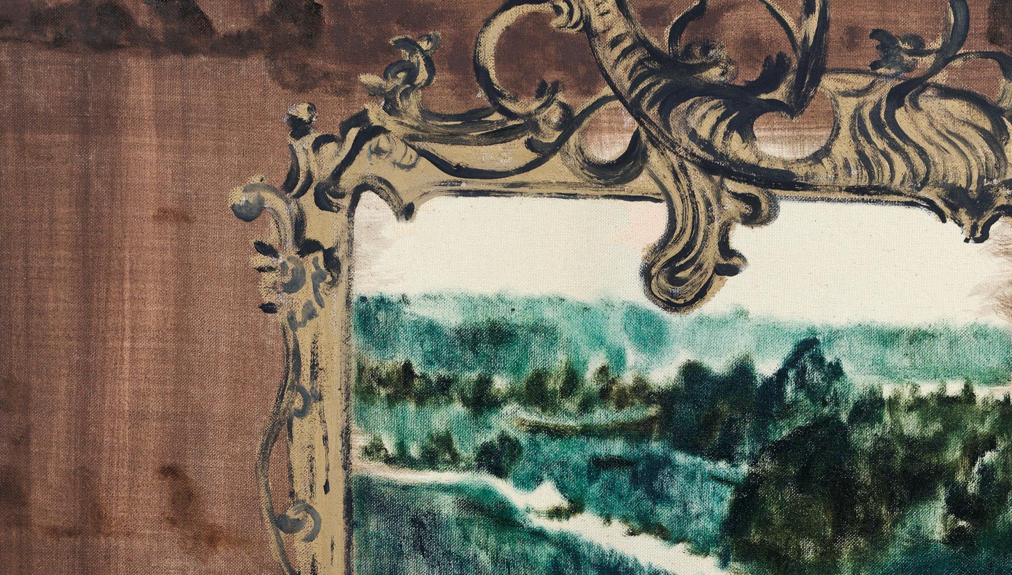 A detail of an artwork by Mamma Andersson, titled Speculi Oculo II, dated 2023