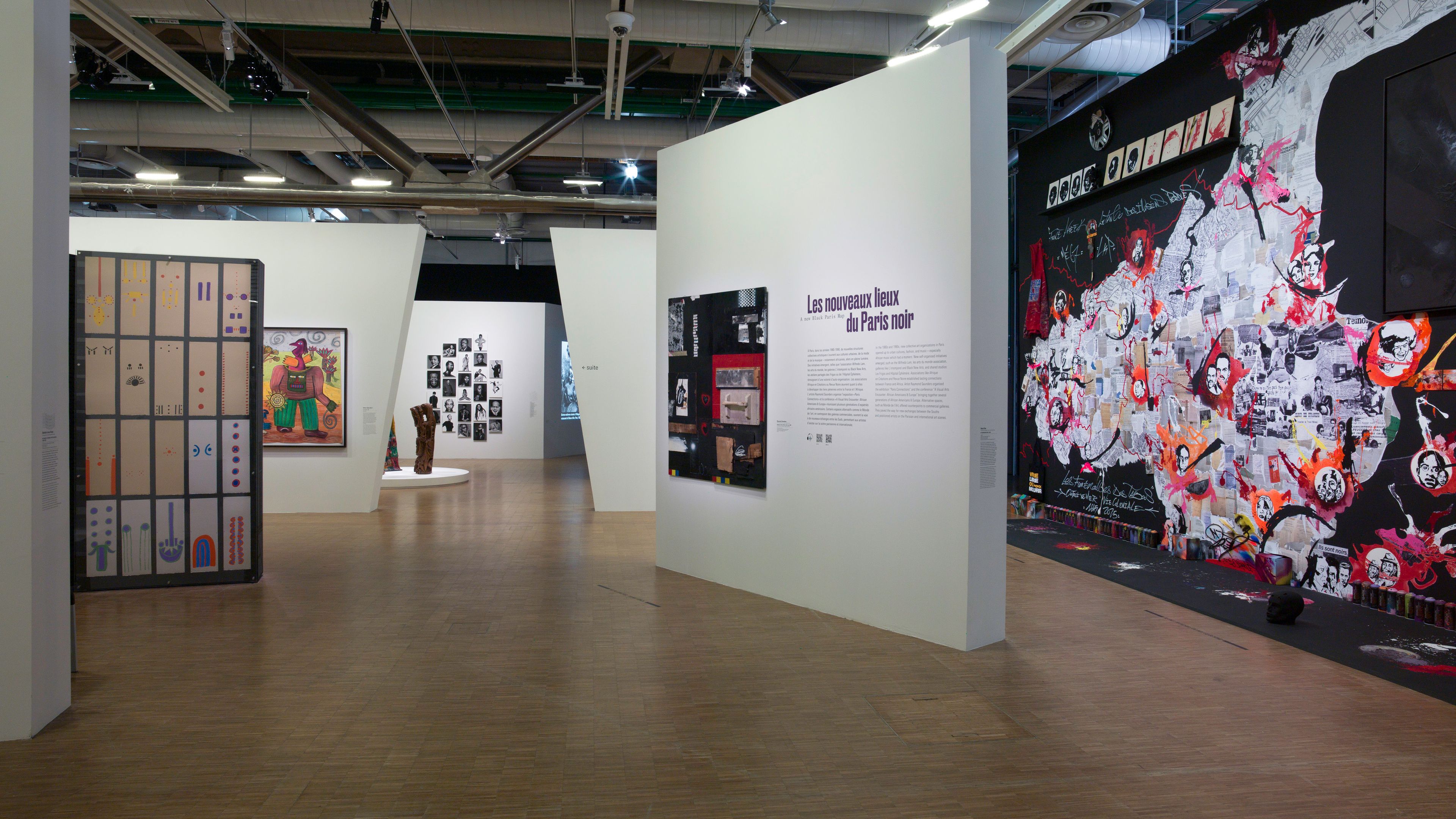 Installation view of the exhibition Paris Noir, at the Centre Pompidou, located in Paris, dated 2025.