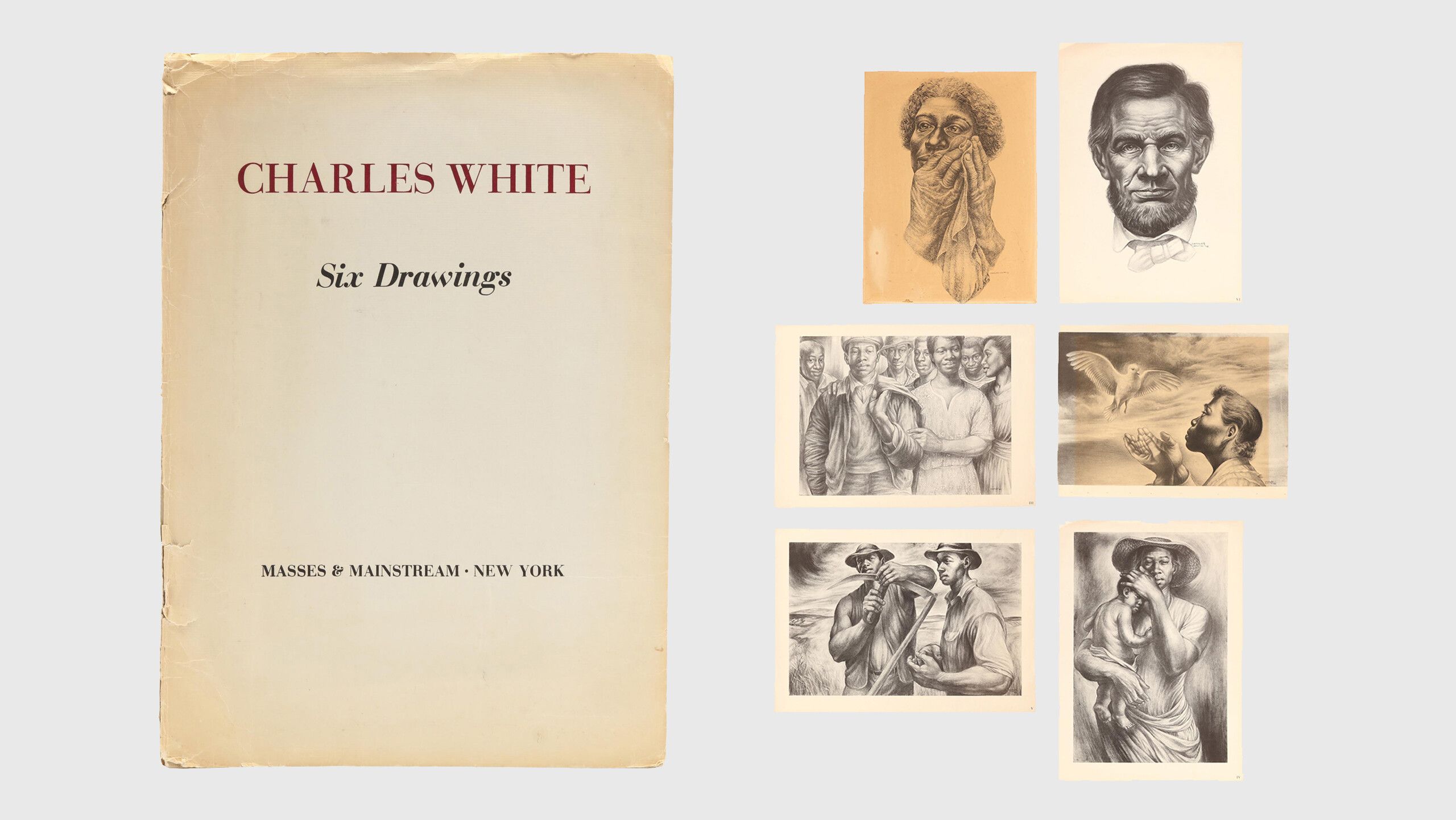Charles White: Six Drawings, published by Masses and Mainstream, dated 1953