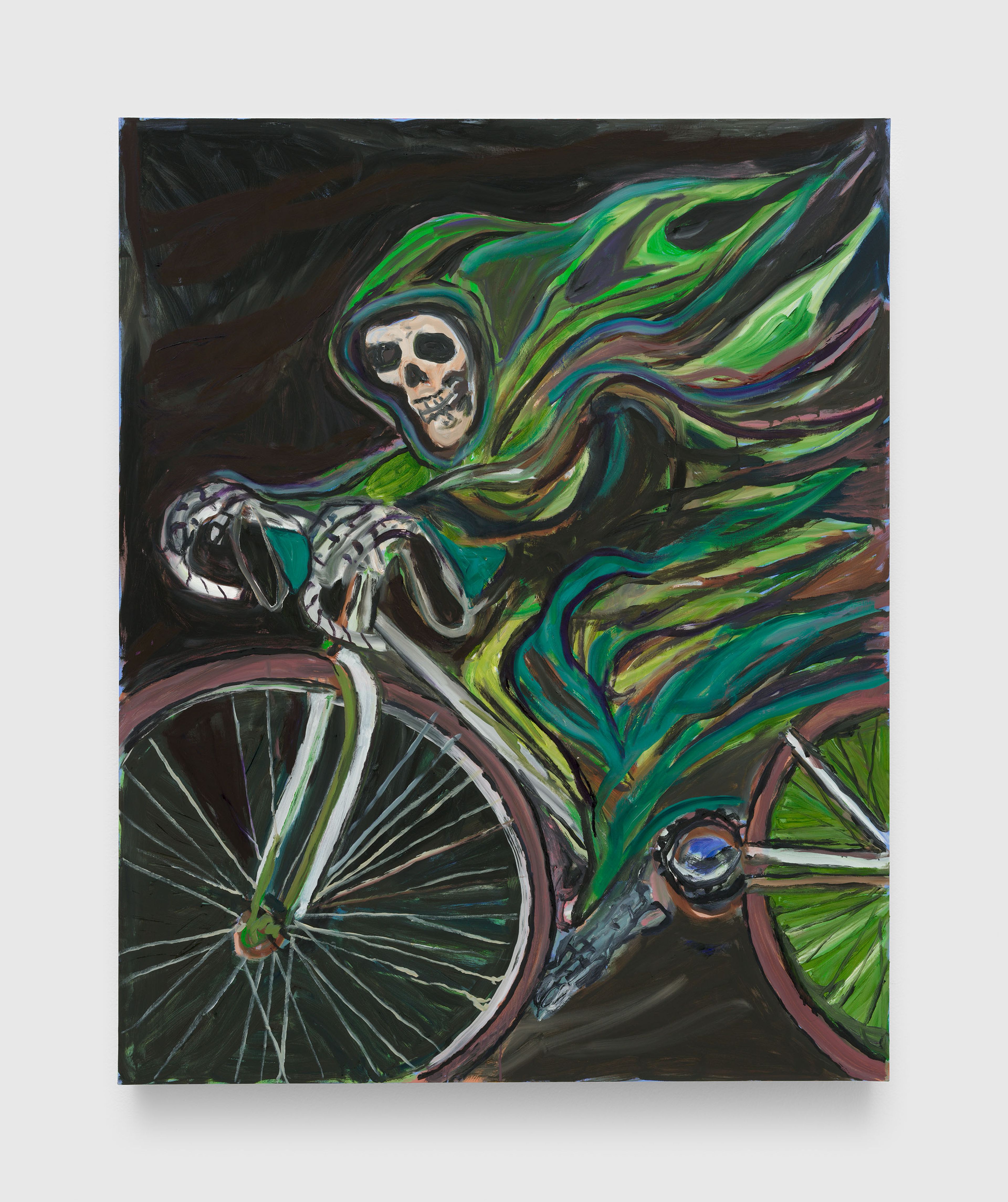 A painting by Josh Smith, titled The Getaway, dated 2025.