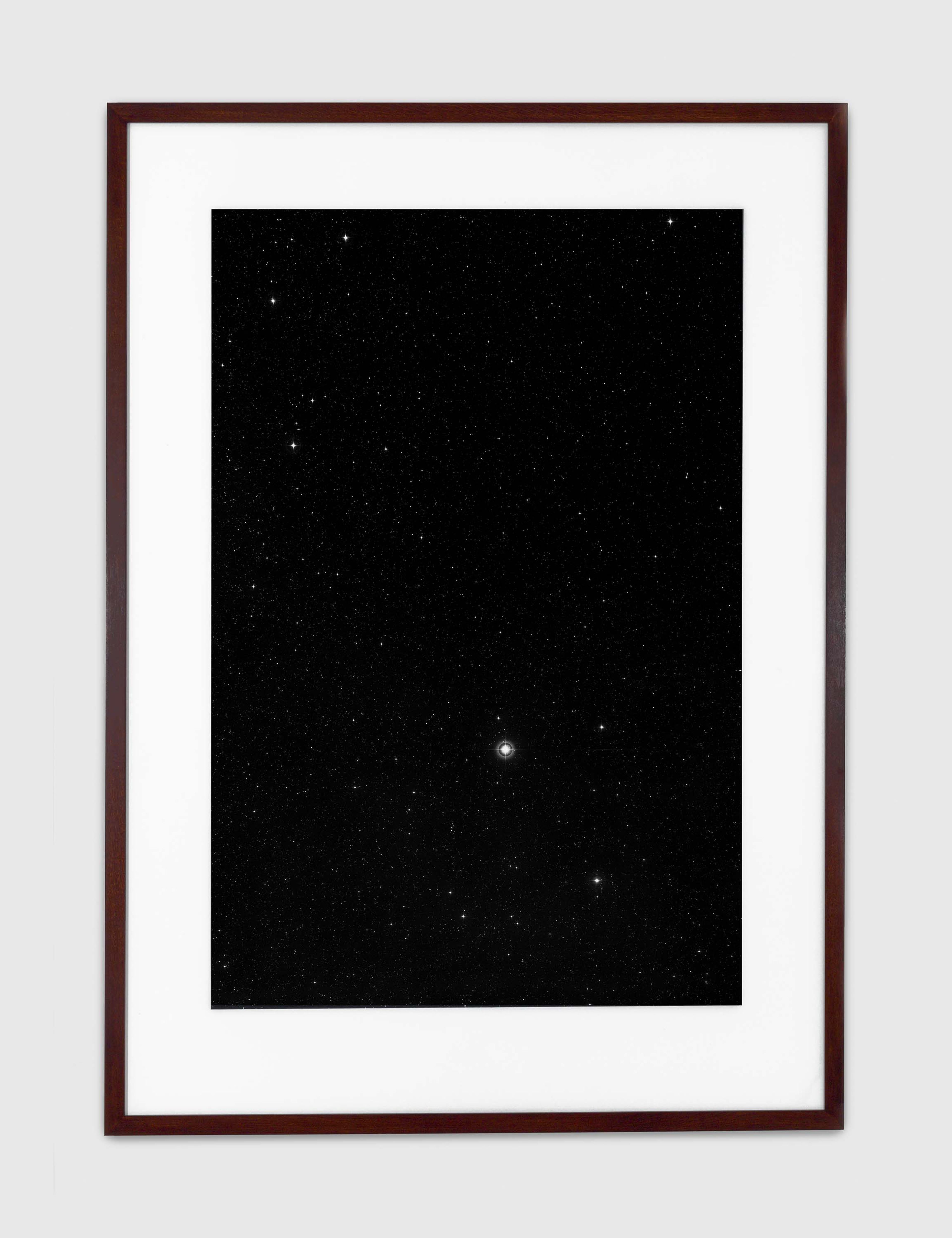 A chromogenic print with Diasec by Thomas Ruff, titled Stern 20h 48m/-35°, dated 1992.