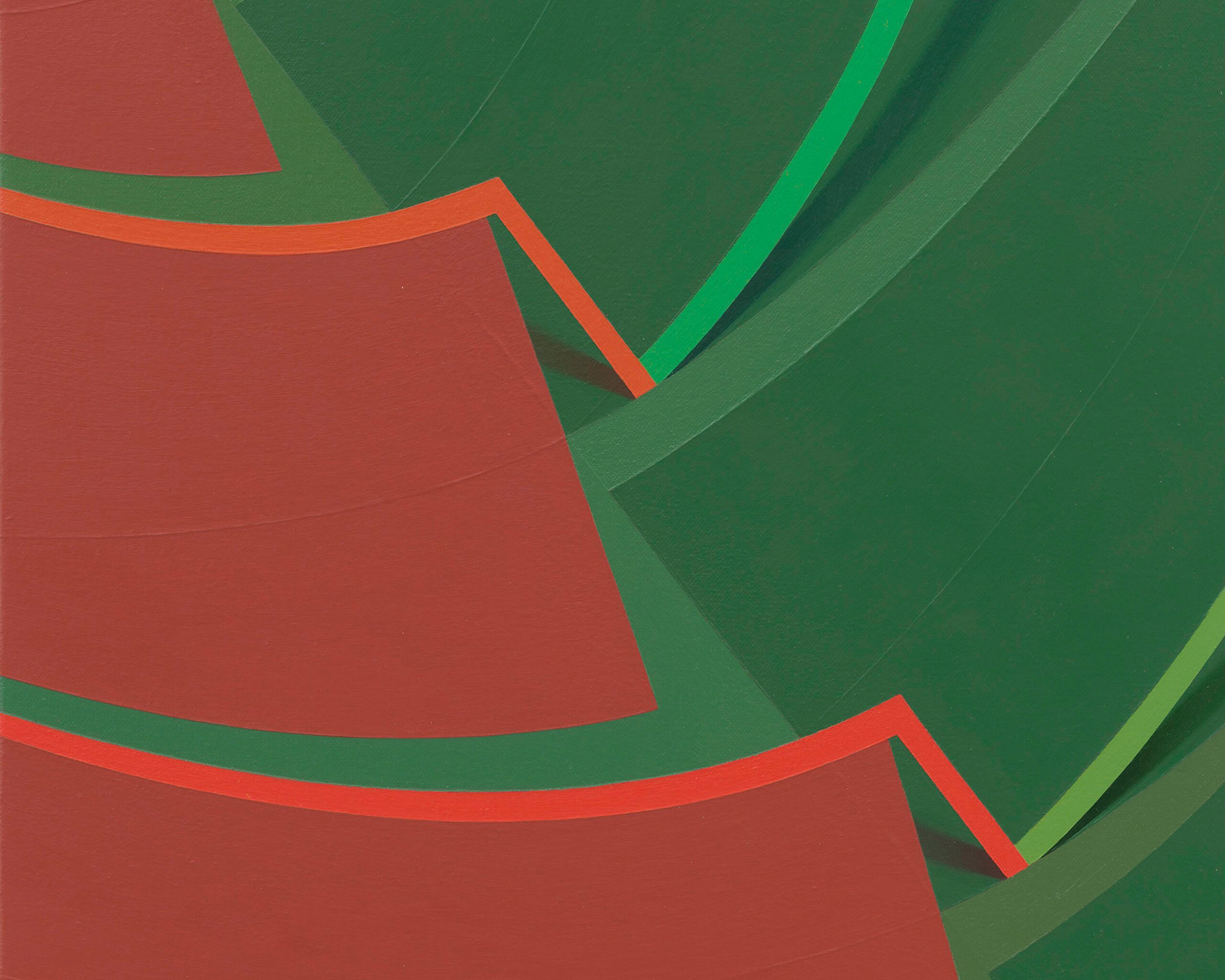 A detail of a work by Tomma Abts titled Weet dated 2006