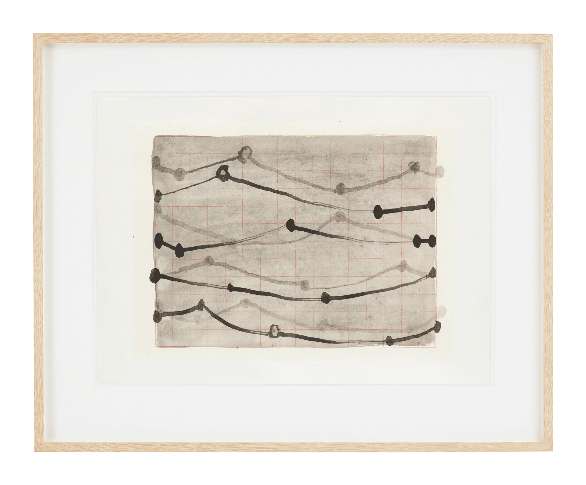 A mixed media work on paper by Al Taylor, titled Untitled (Wave Theory), dated 1998.