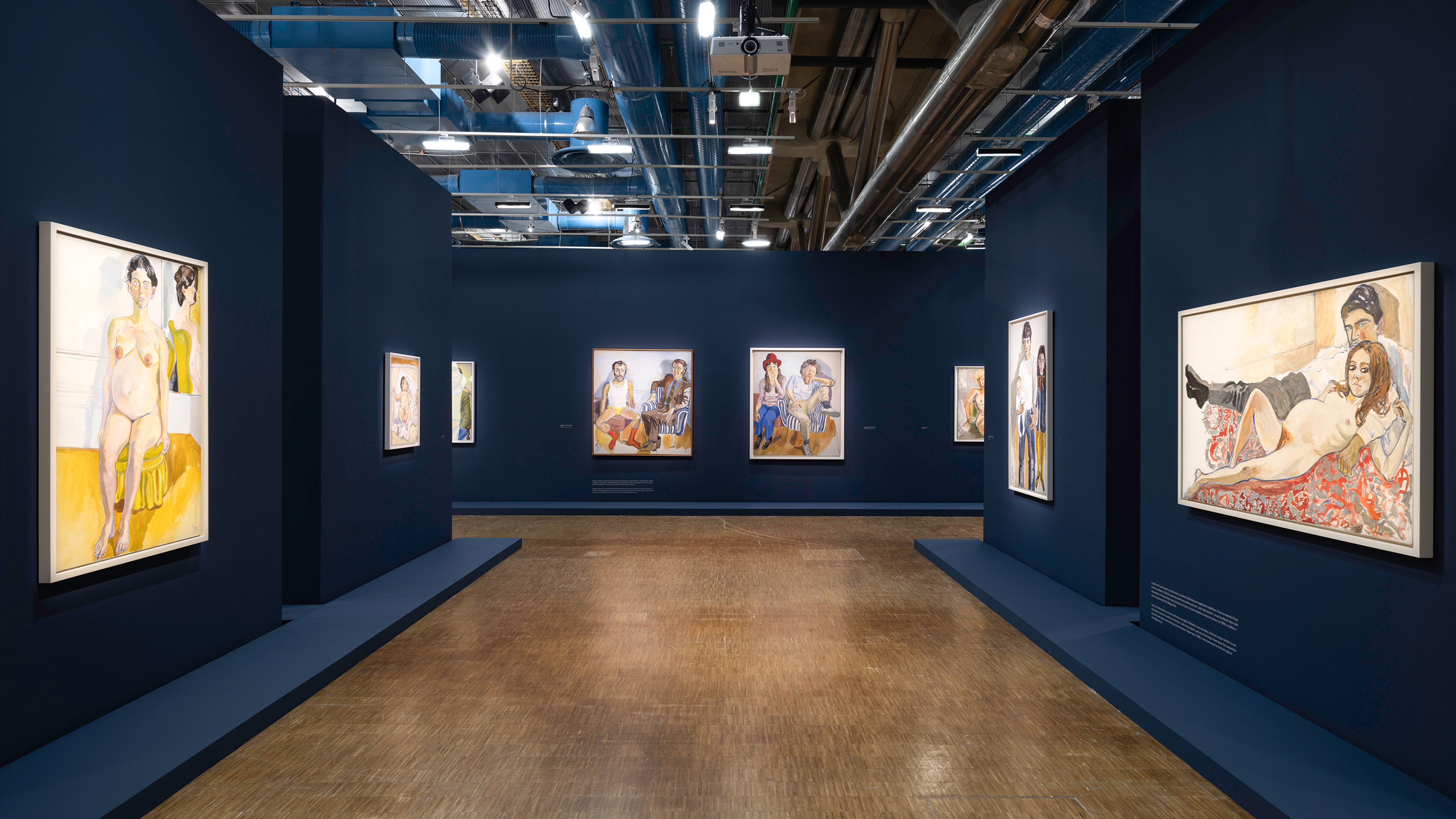 An installation view of Alice Neel: An Engaged Eye, Centre Pompidou, 2022