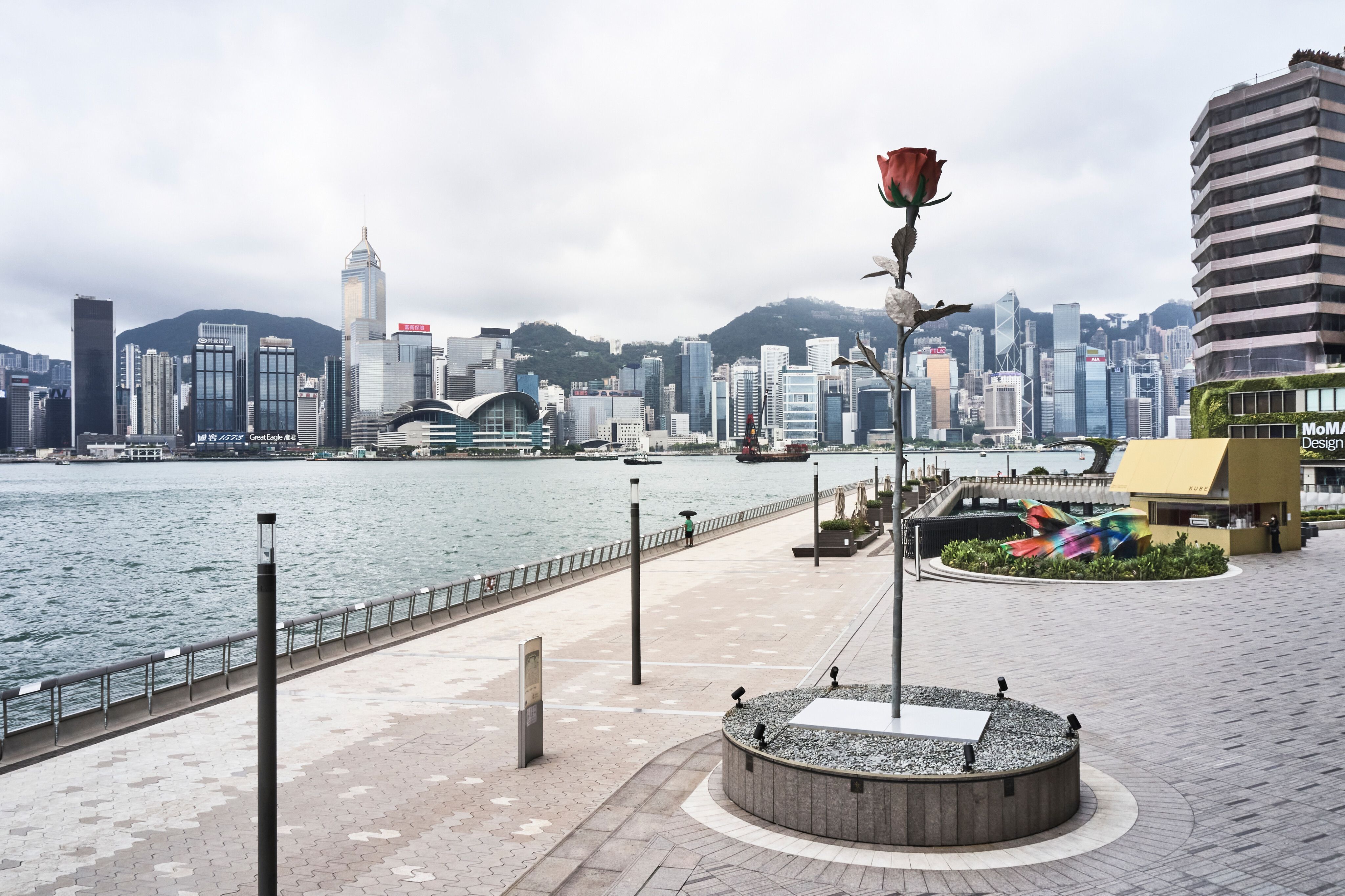 Installation view of Isa Genzken, Rose II, 2007, at K11 Musea, Hong Kong, 2021.
