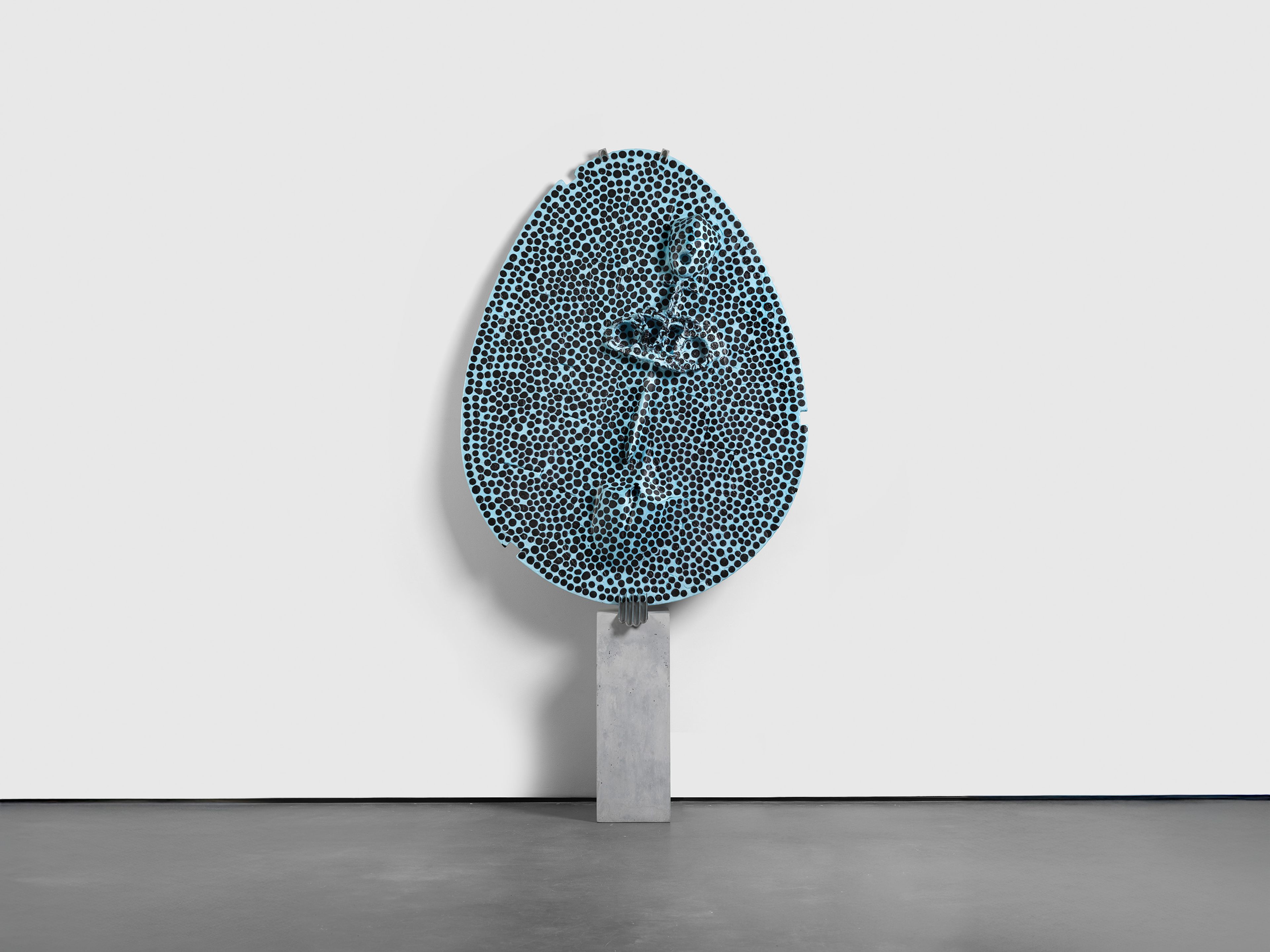 A sculpture by Andra Ursuta, titled Private Dancer (Frosting Blue), dated 2025.