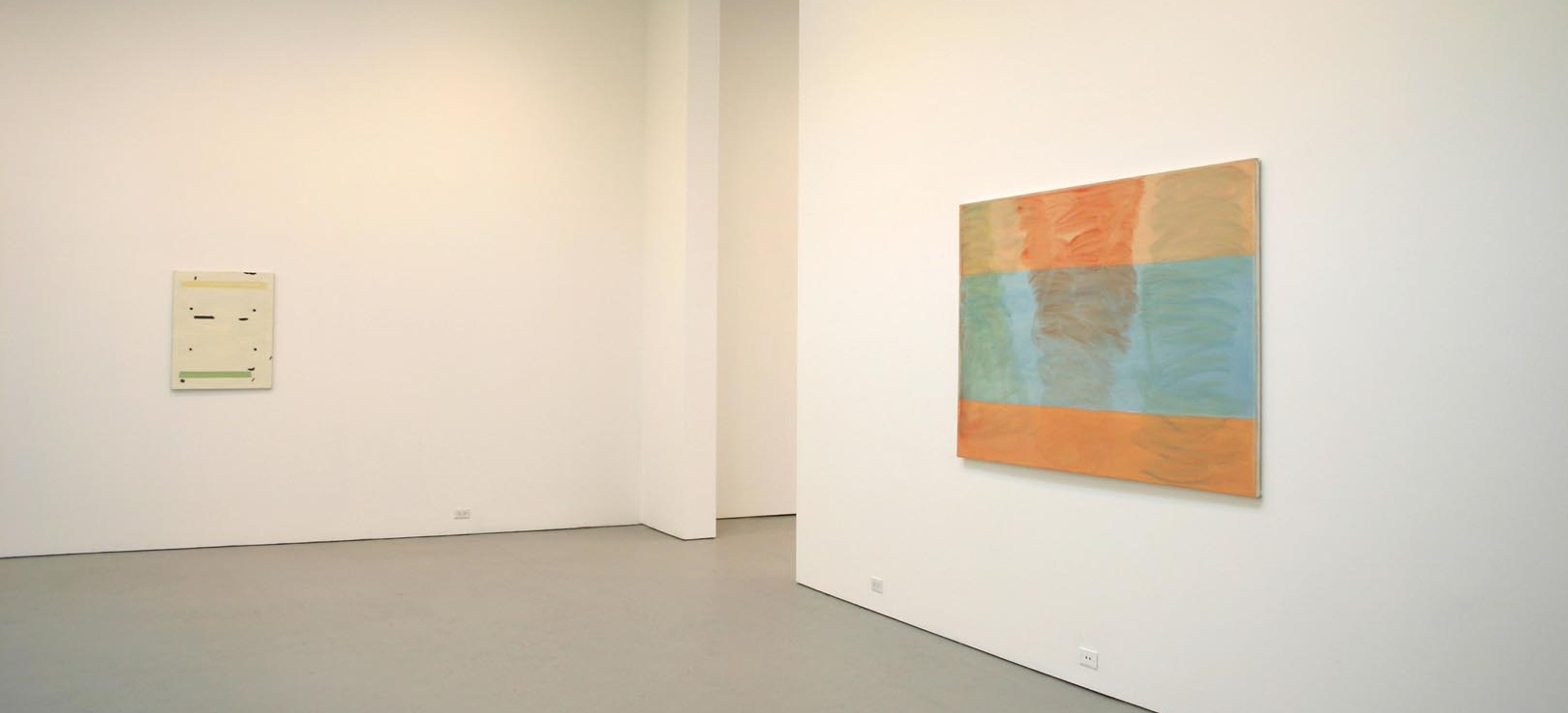 An installation view of the exhibition Raoul de Keyser: Remnants, at David Zwirner New York, dated 2003.