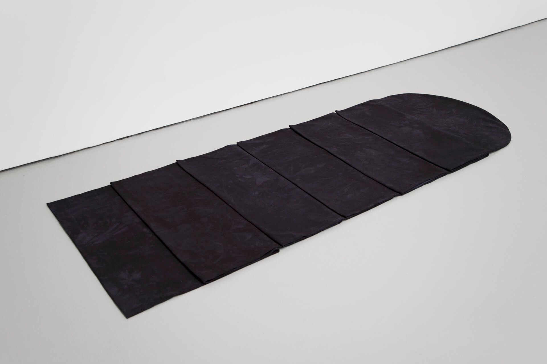 A sculpture by Gordon Hall, titled Fold (II), dated 2018.