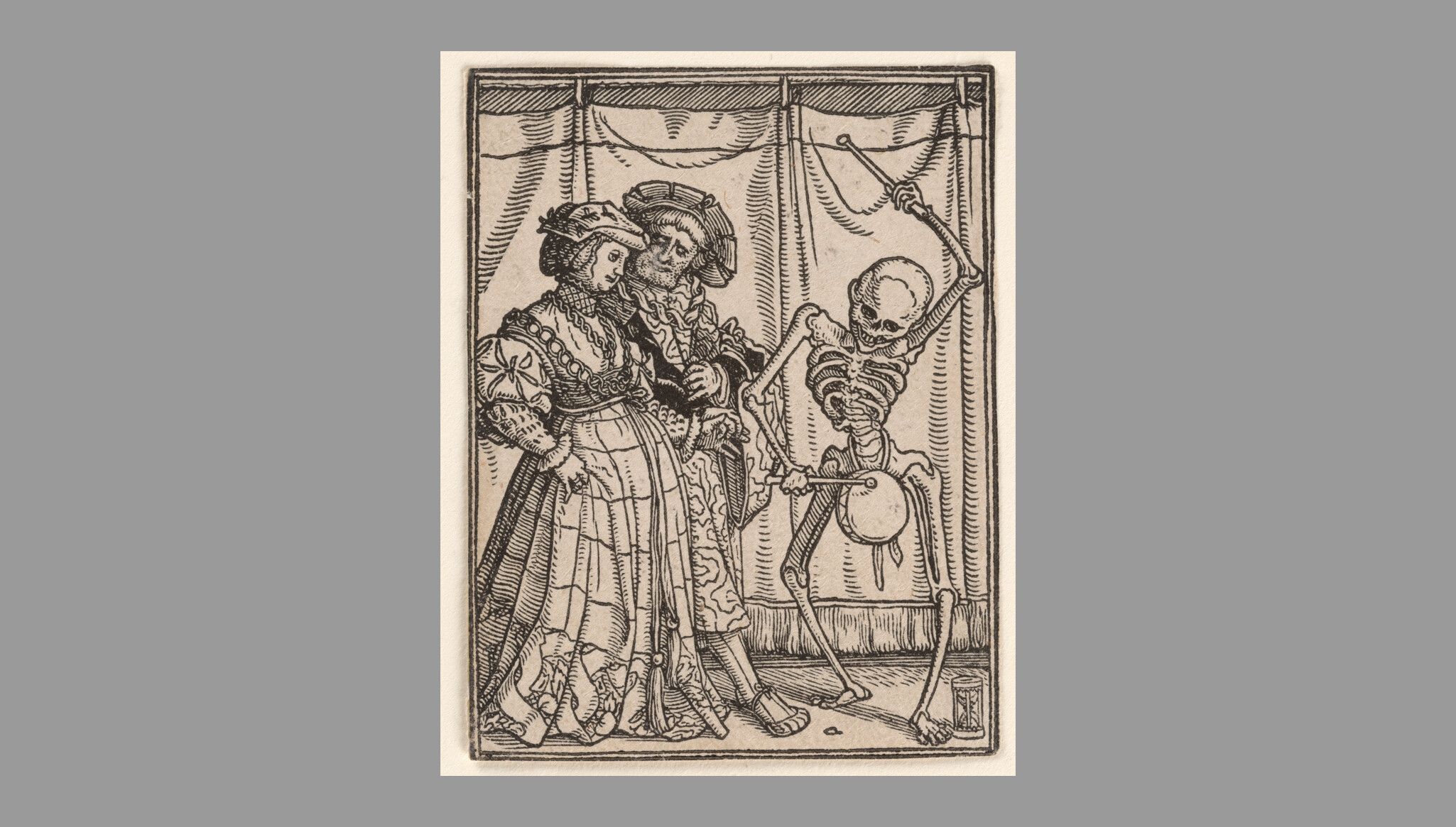 A work by Hans Holbein the Younger, titled The Noblewoman, from The Dance of Death, ca. 1526.