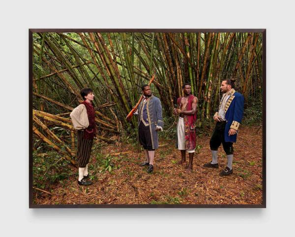 Stan Douglas — Act II, Scene XII: In which Polly Convinces Pirates Laguerre and Capstern to Release their Captive, Prince Cawwawkee, for a Prize Rather than go to War Against His People with Morano
