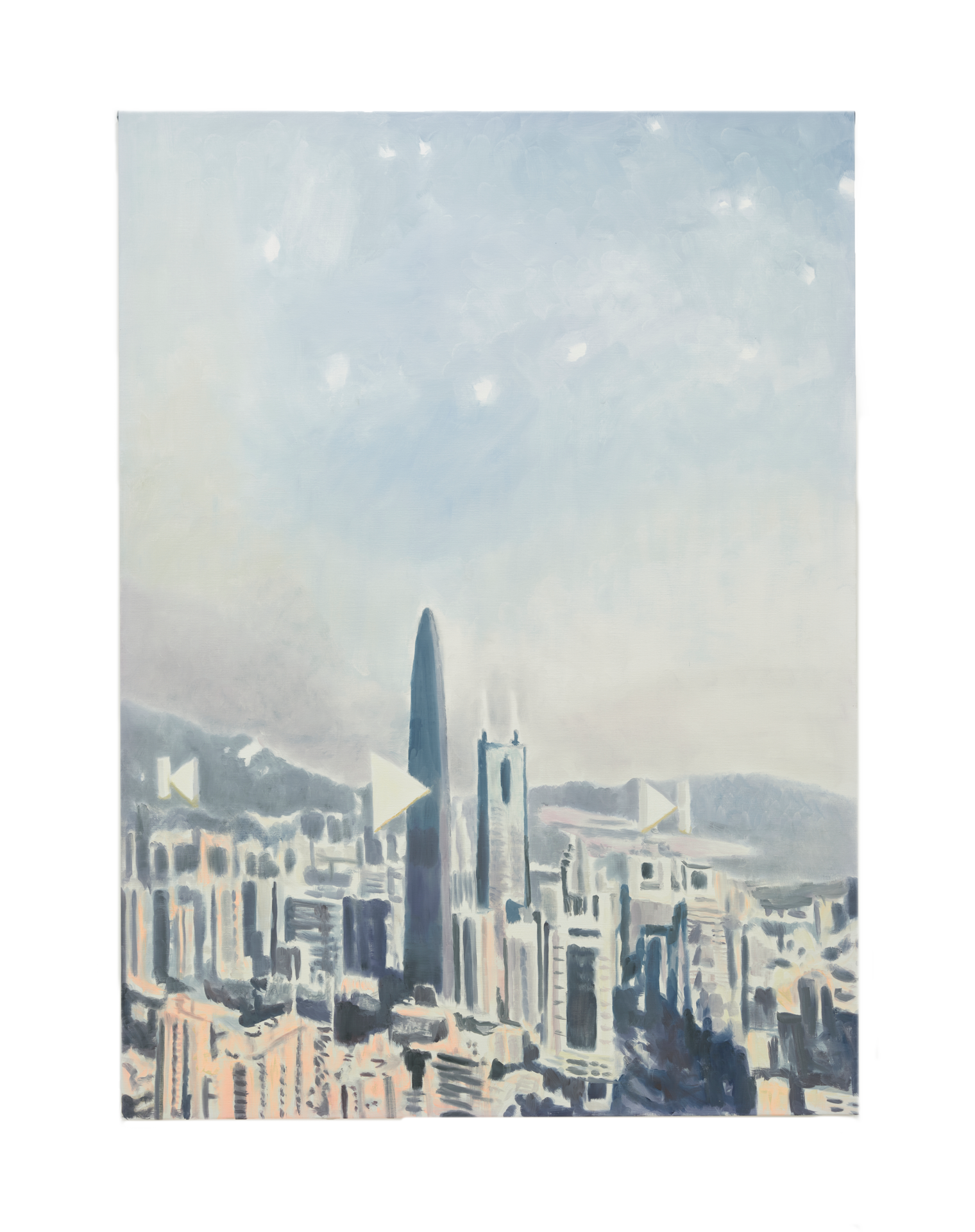 A painting by Luc Tuymans titled Shenzhen, dated 2019.