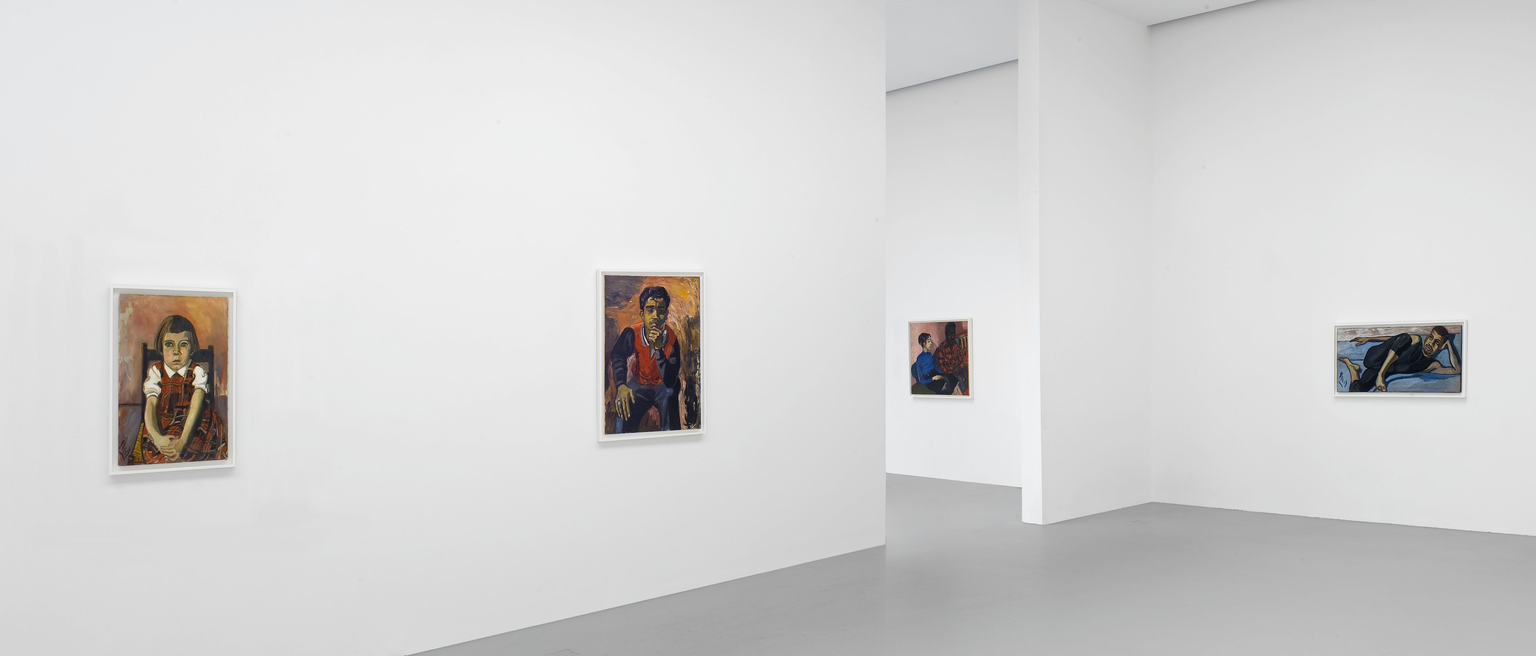 Installation view of the exhibition Alice Neel: Selected Works, at David Zwirner in New York, dated 2009.