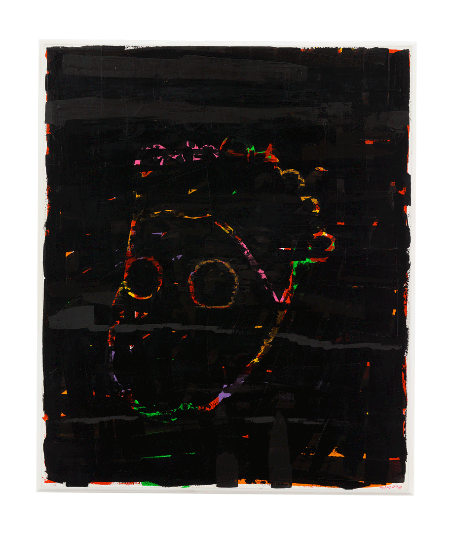 A painting by Kerry James Marshall, titled Black Boy, dated 2018.