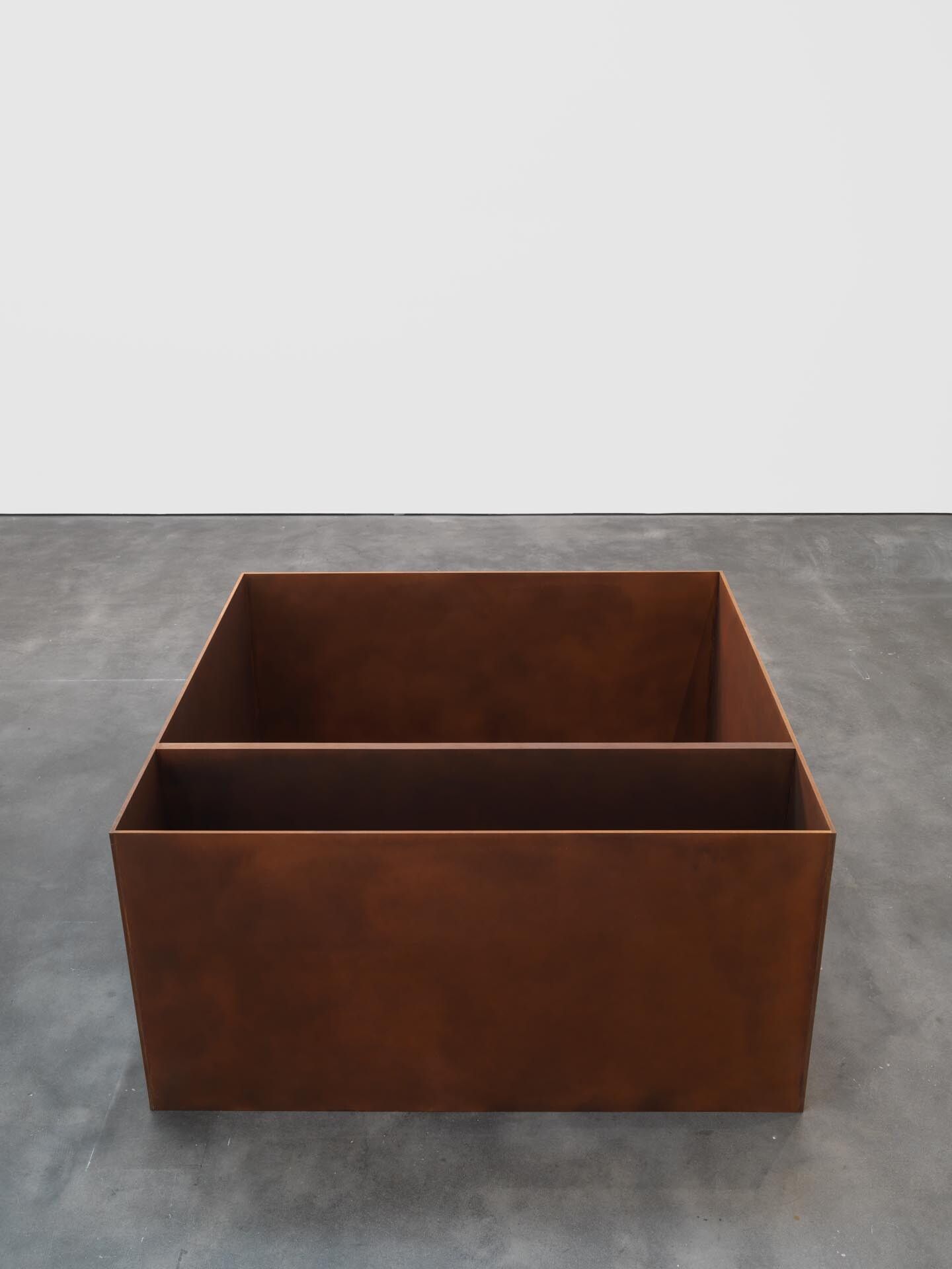 An untitled sculpture by Donald Judd, dated 1989.