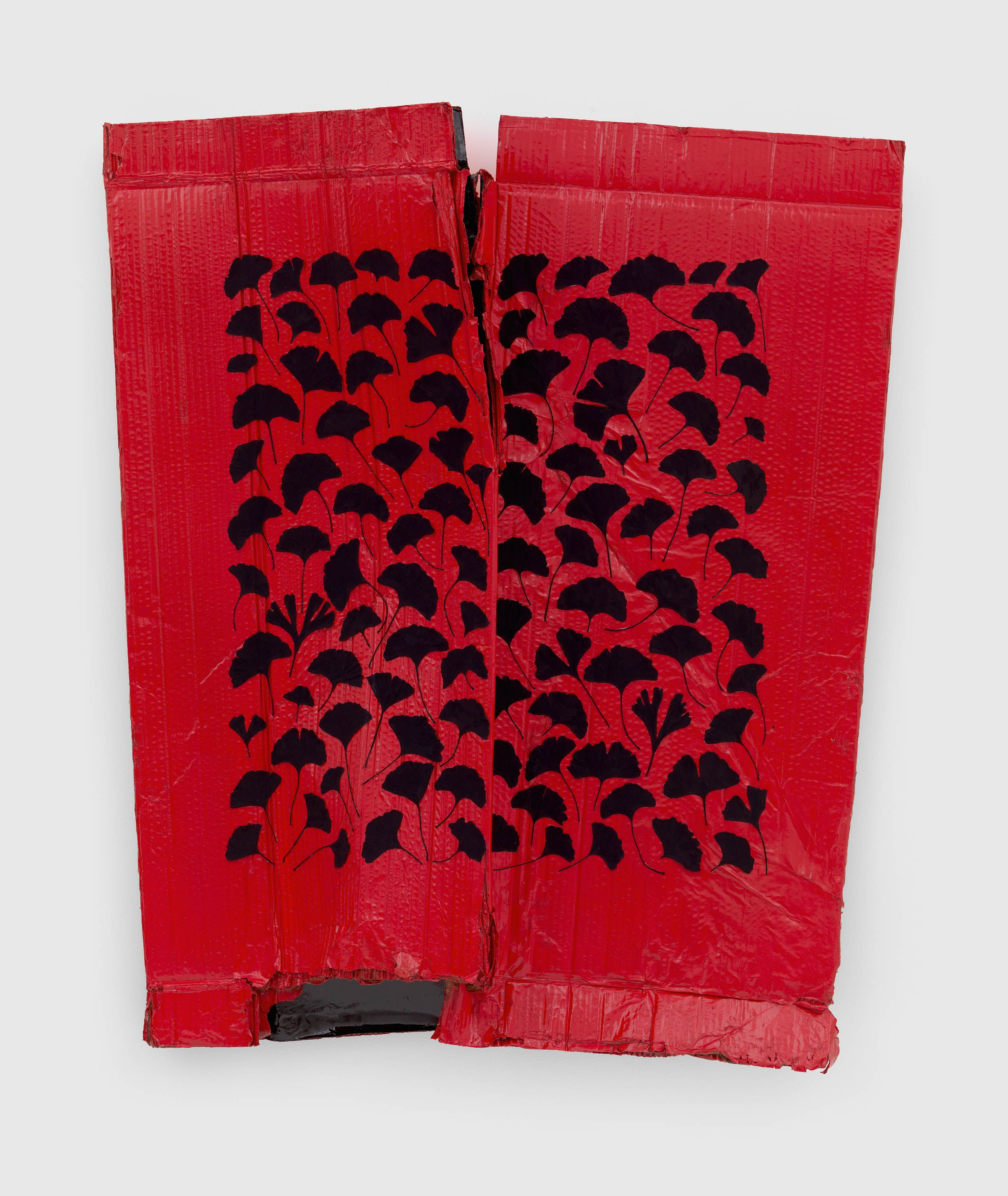 A mixed media artwork by Stewart Uoo, titled Autobiography of Red, dated 2022.