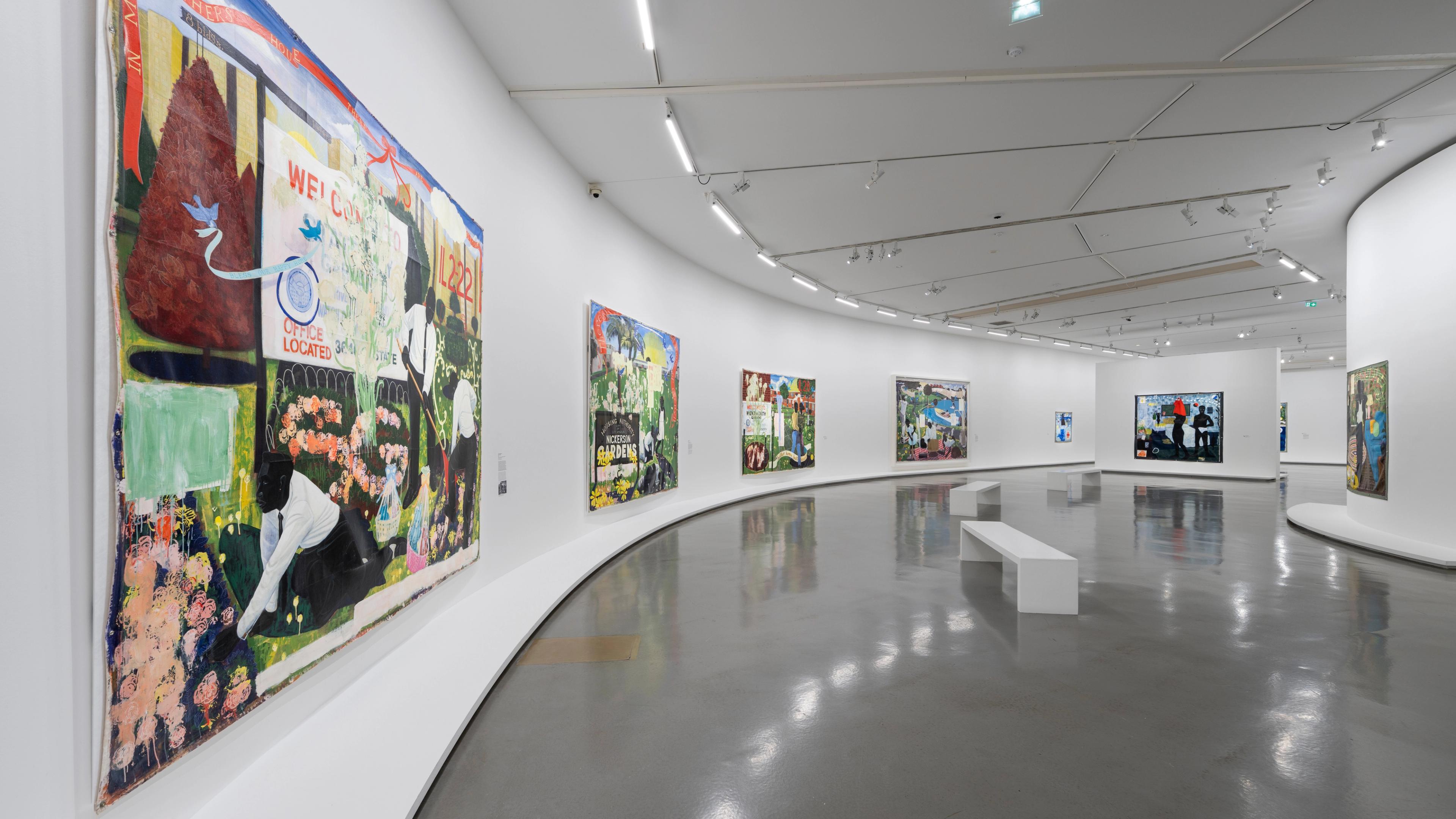 Installation view, Kerry James Marshall: The Histories, at Musée d'Art Moderne de Paris, located in France, dated 2026