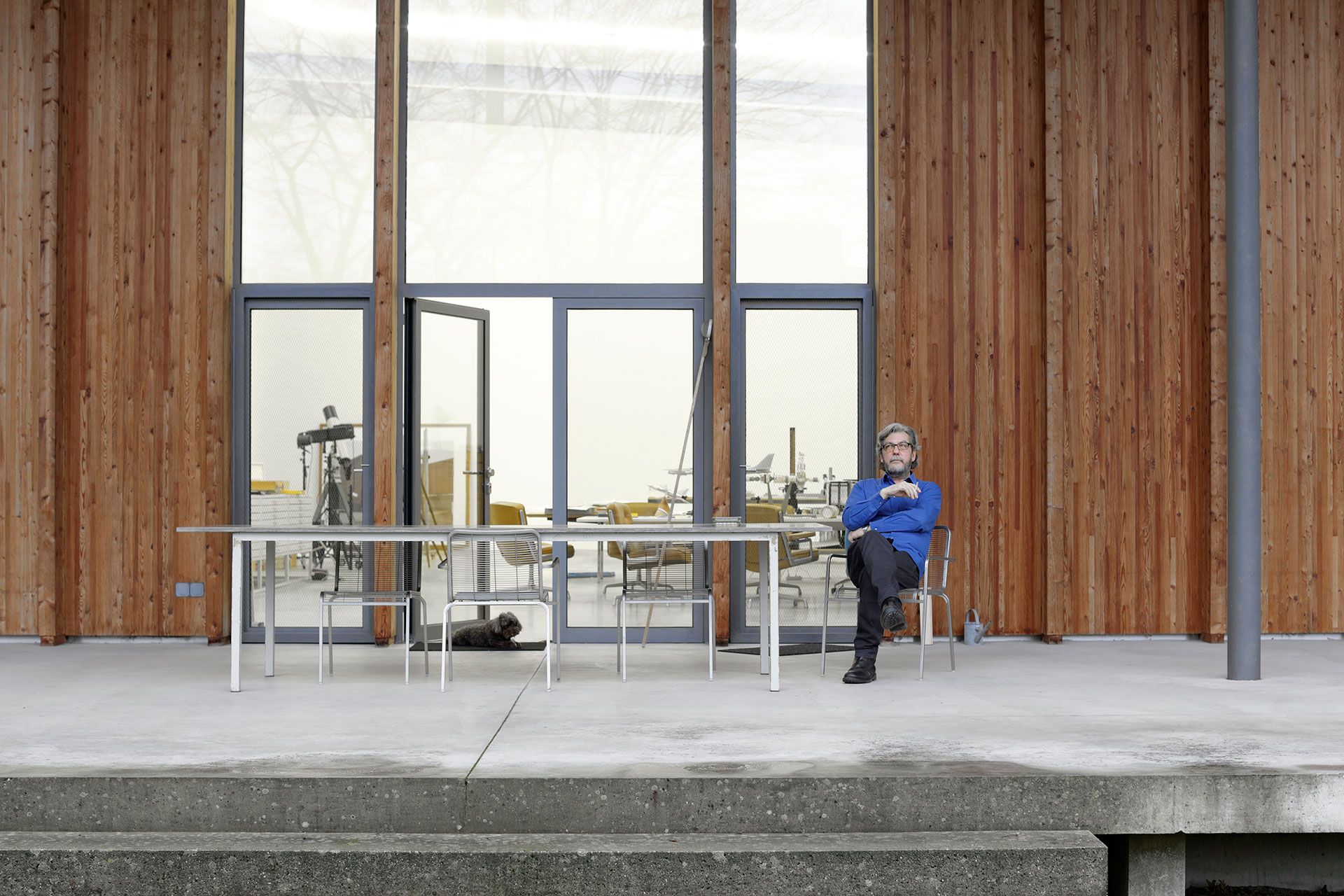 A photograph of Thomas Ruff's studio, dated 2020. Photo by Juergen Staack