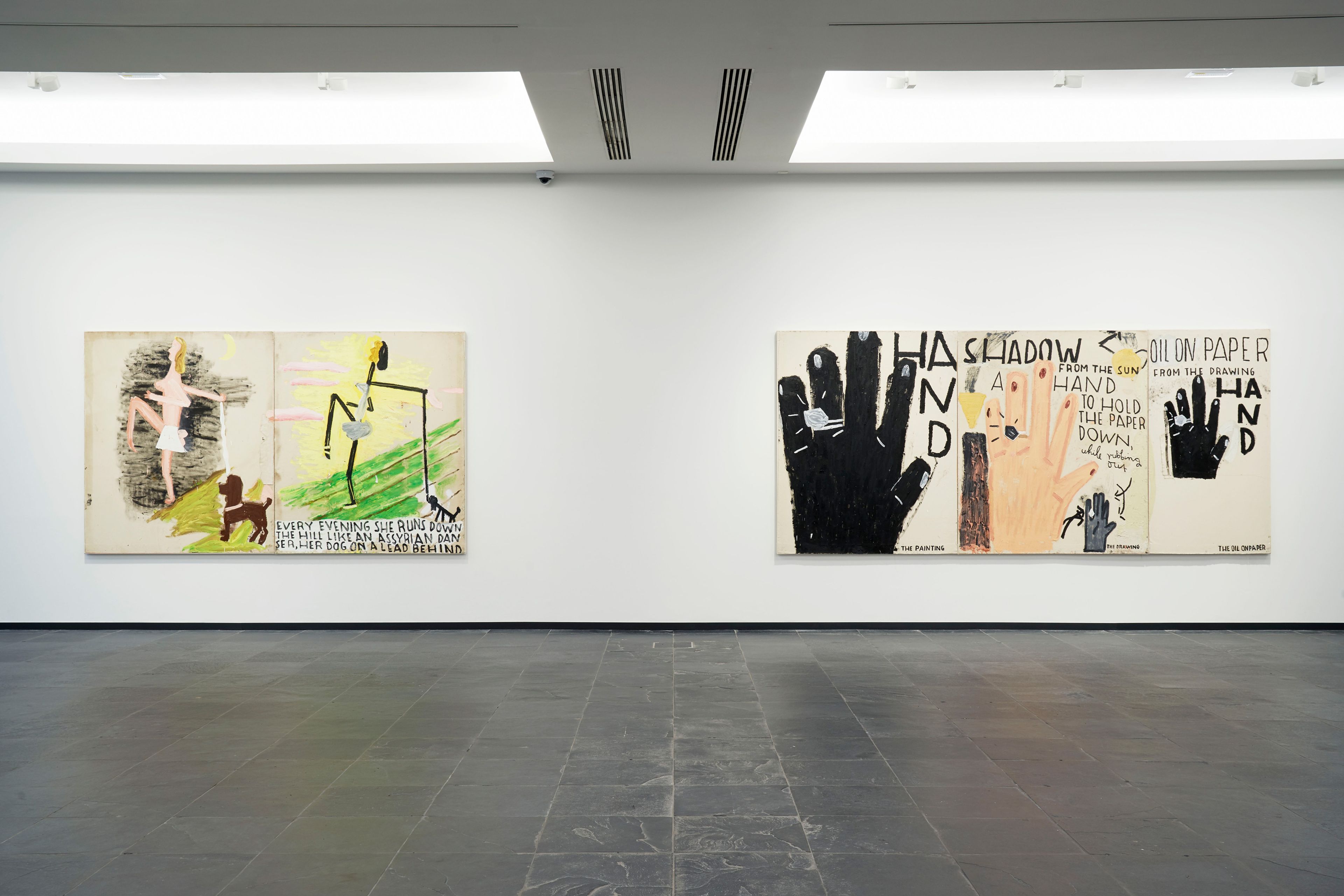 Installation view of the exhibition, Rose Wylie: picky people notice...,, at S.M.A.K. in Ghent, dated 2022.