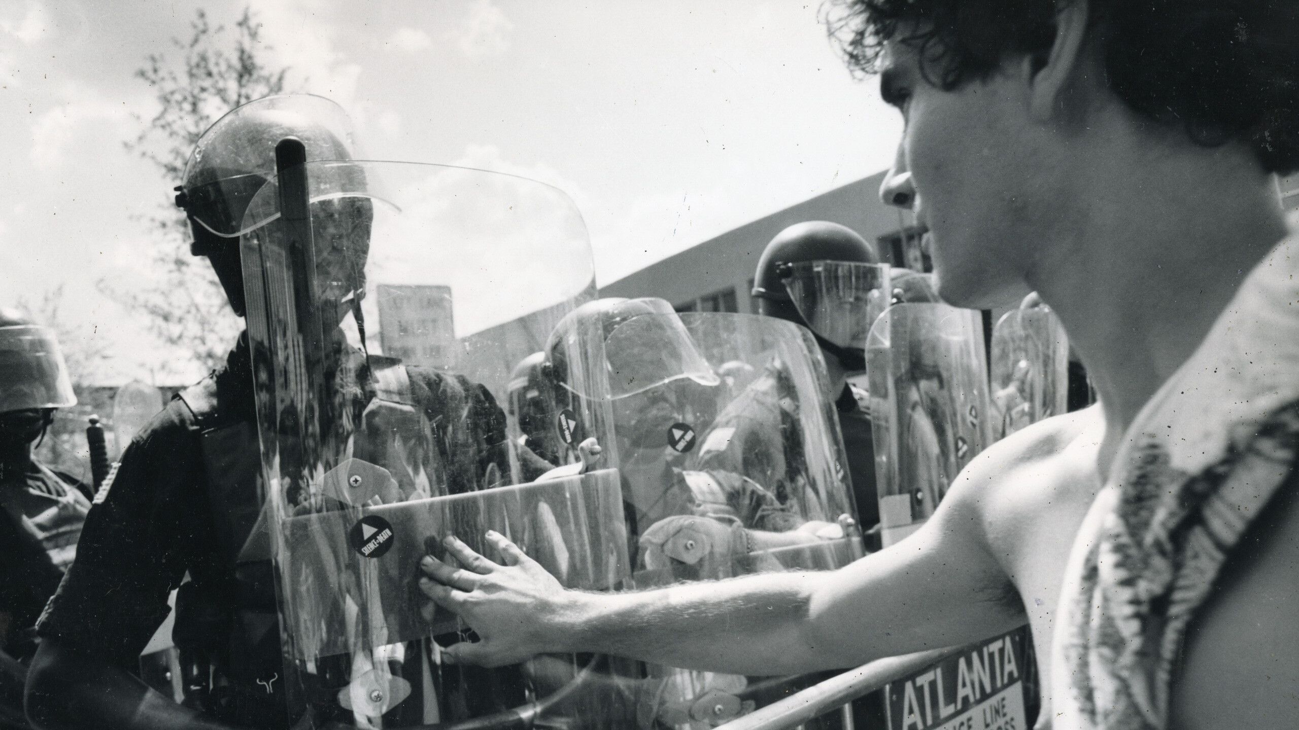 A photo by Donna Binder of the ACT UP demonstration at the Food and Drug Administration, in 1988.