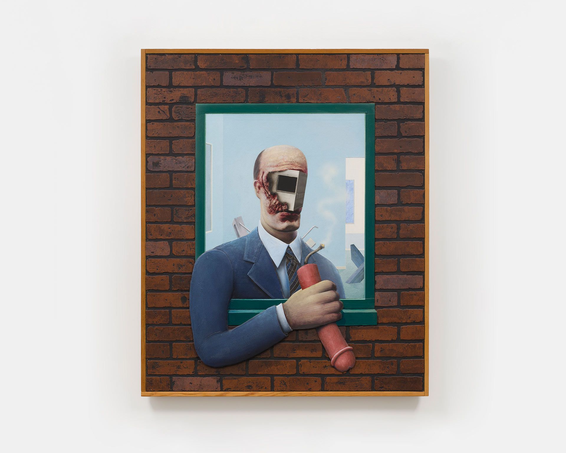 A painting by Llyn Foulkes, titled Art Official, dated 1985.