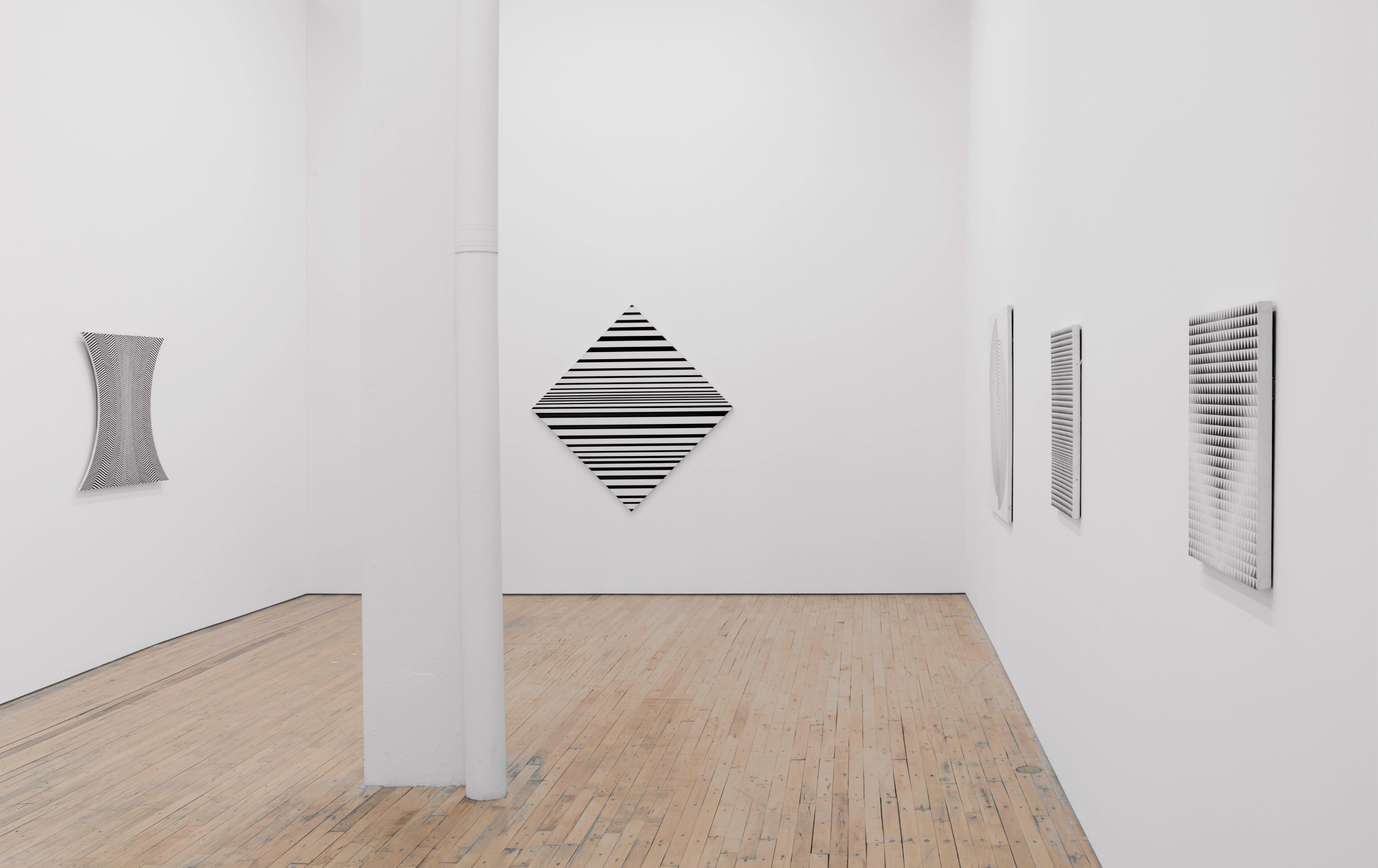 Installation view of a Bridget Riley exhibition at Dia Beacon, in Beacon, New York, United States, dated 2026.