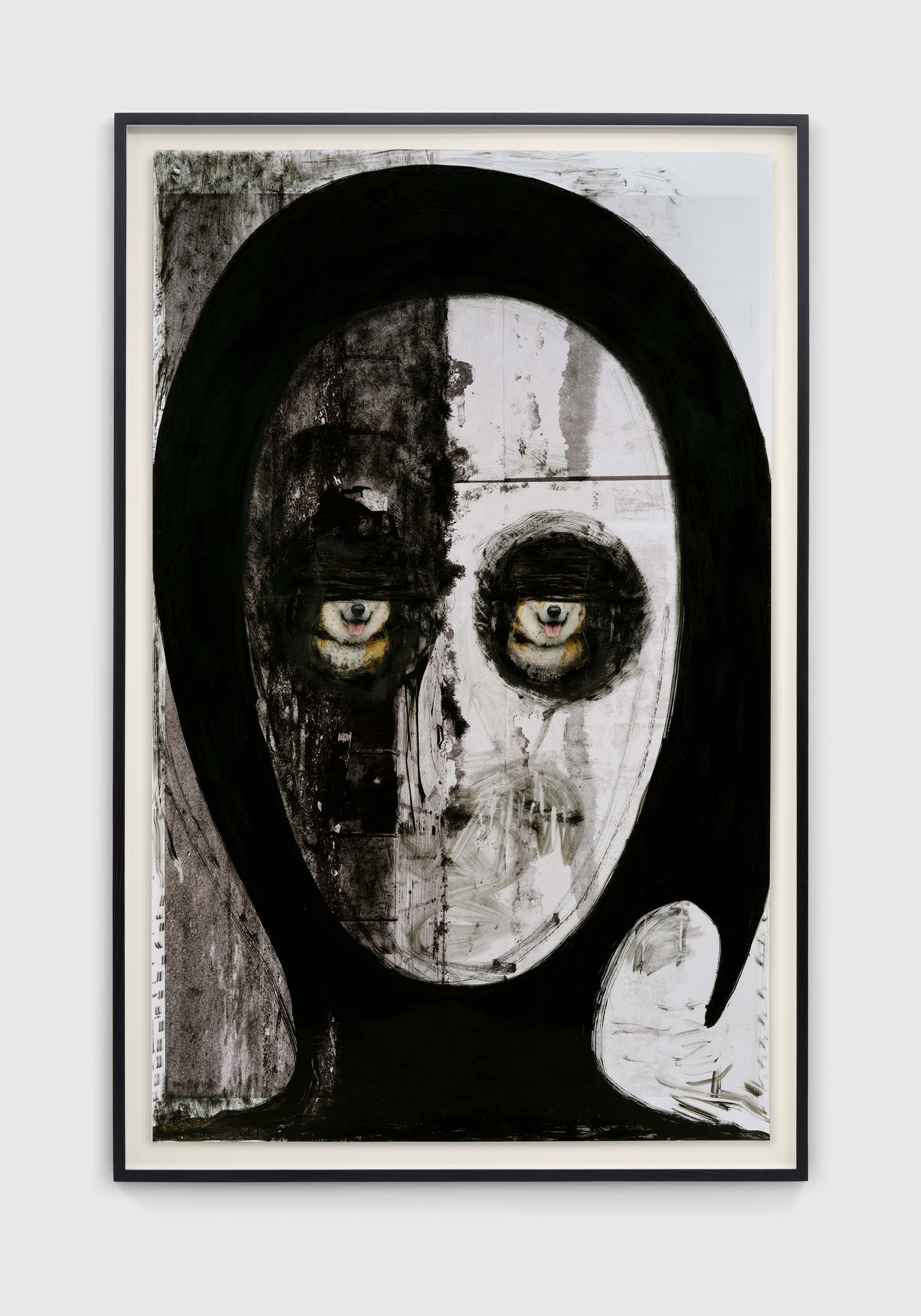 An untitled work on paper by Huma Bhabha, dated 2025.