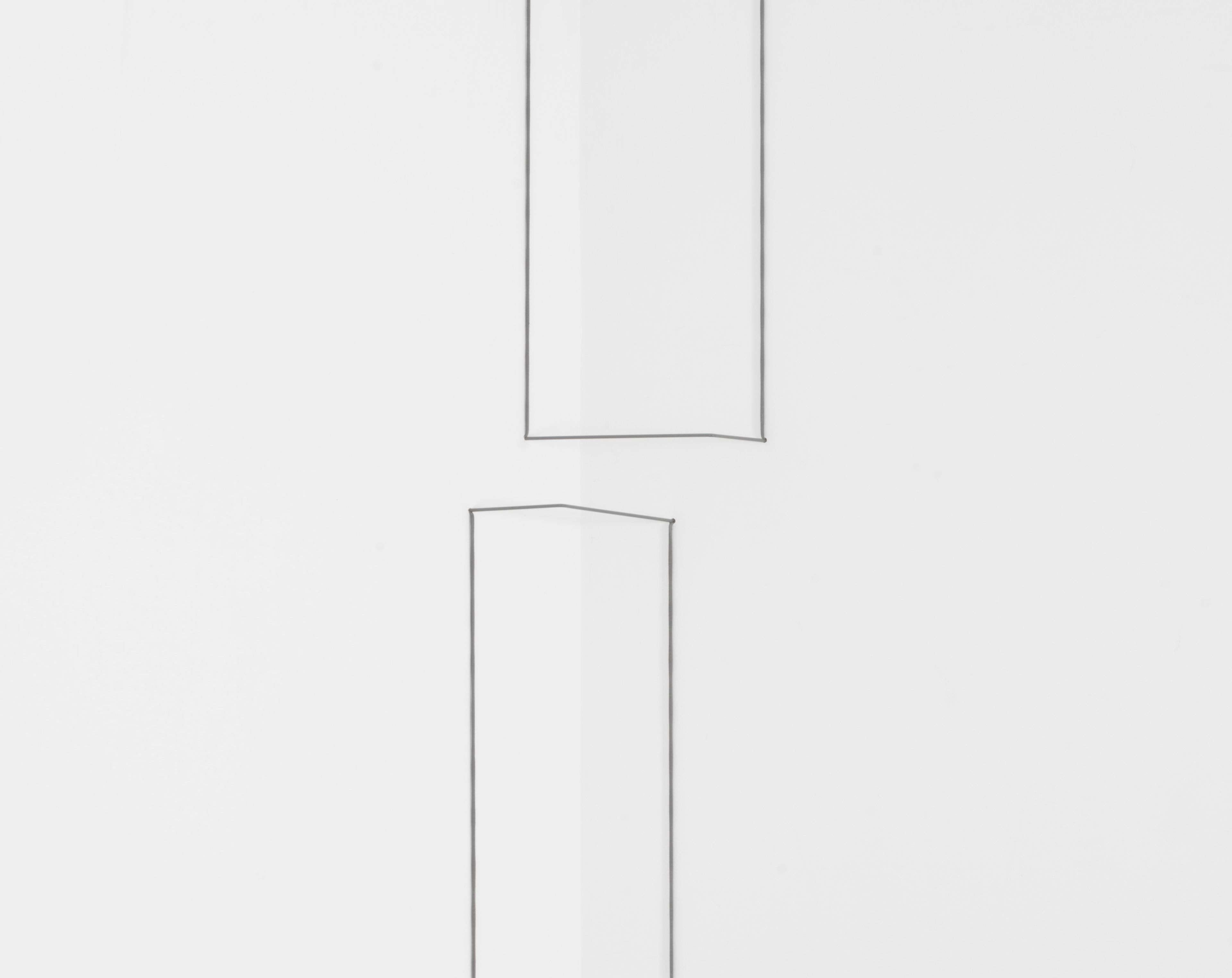 A sculpture by Fred Sandback, titled Untitled (RLL of A Series of Eight Sculptures, Closed Series), dated 1969.