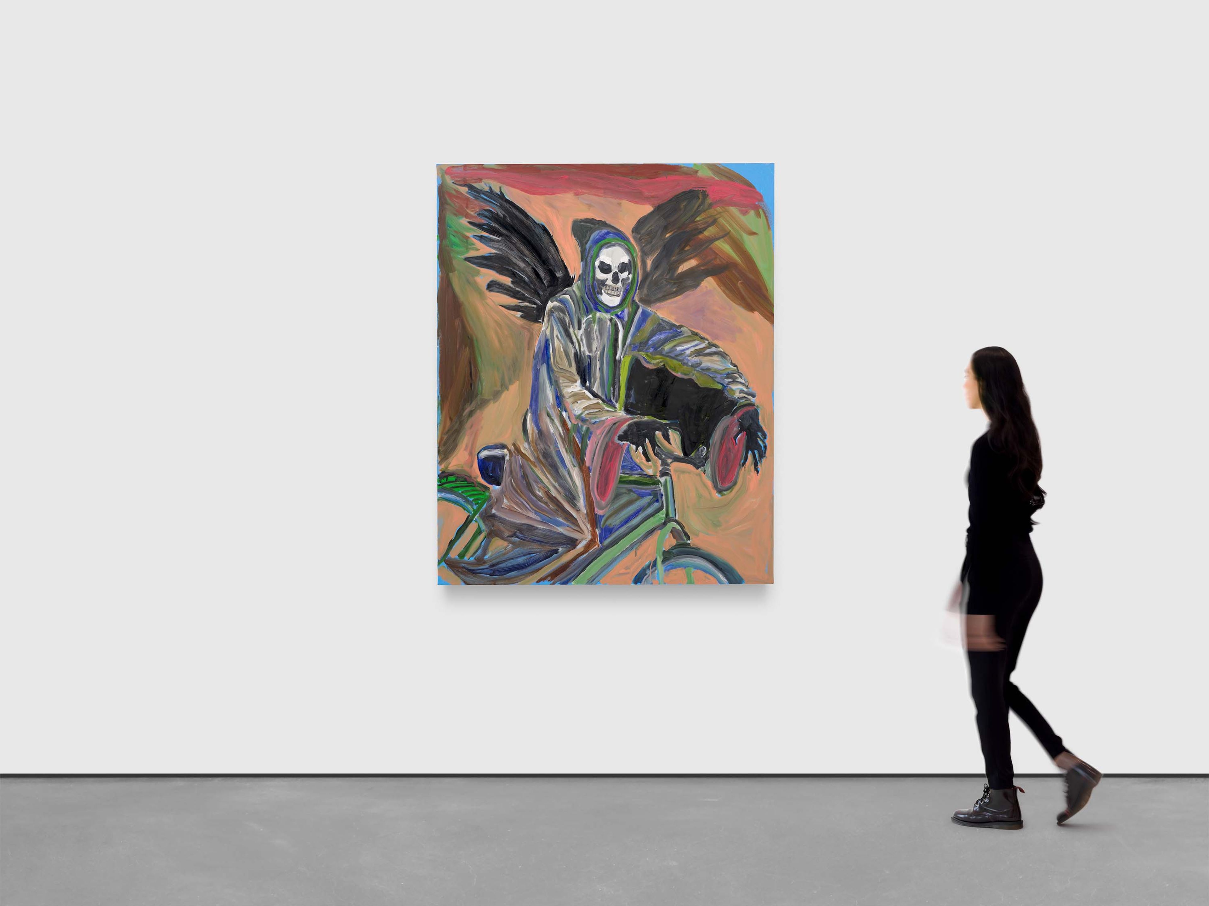 A painting by Josh Smith, titled Feel it All Again, dated 2025.