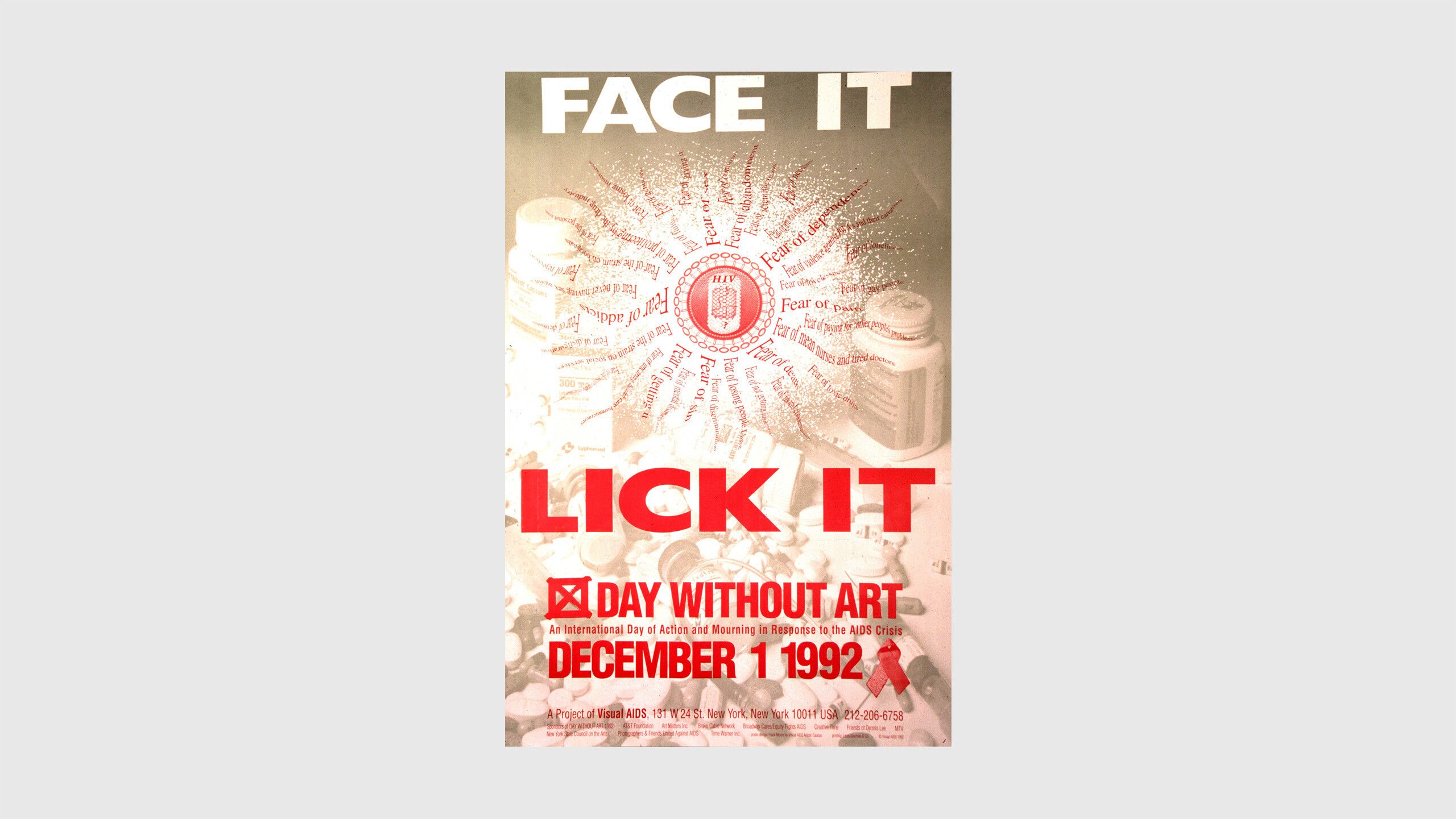 Here is Moore’s poster for the first Day without Art, organized by Visual AIDS in 1992.