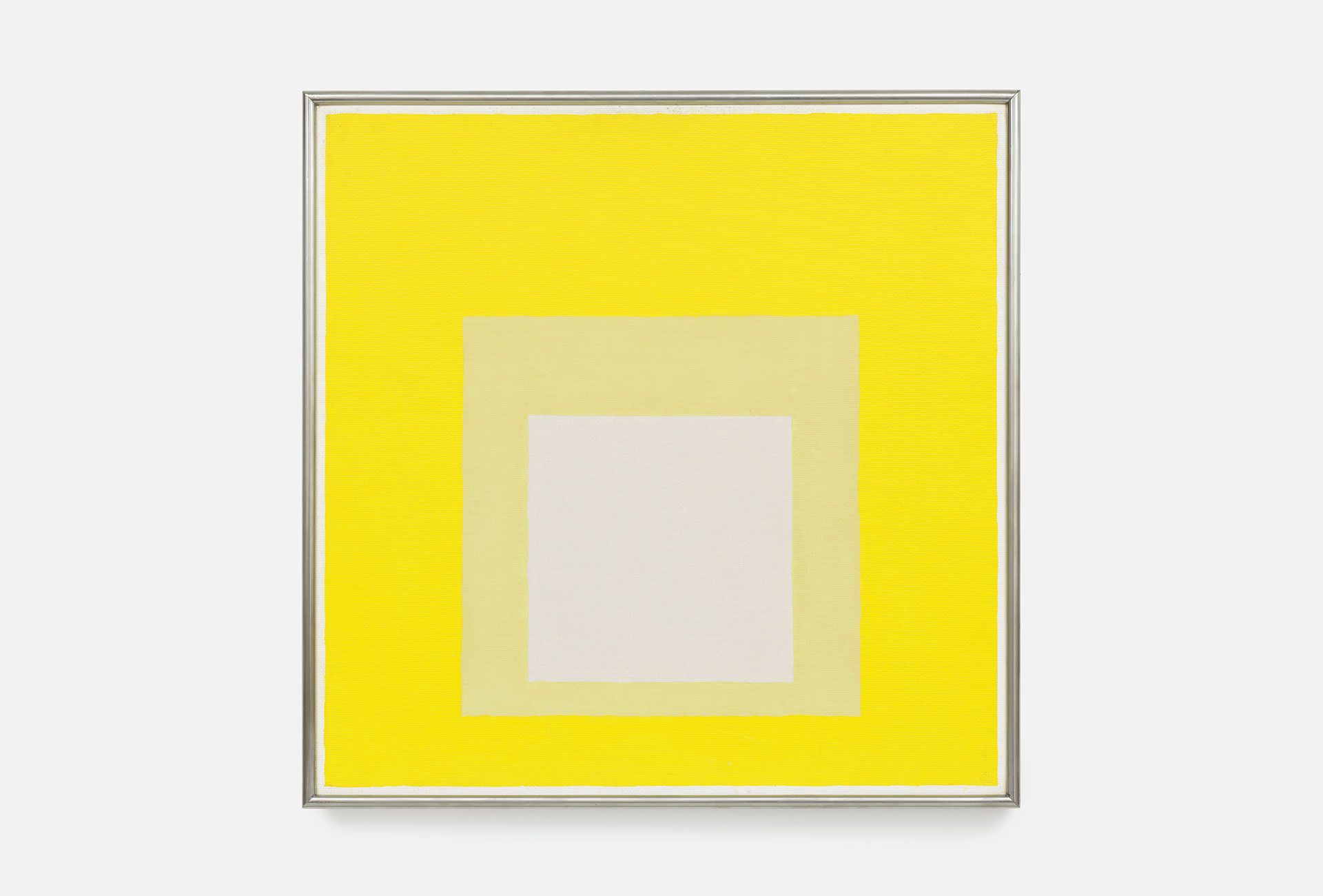 A painting by Josef Albers titled Study for Homage to the Square: Now, dated 1962.