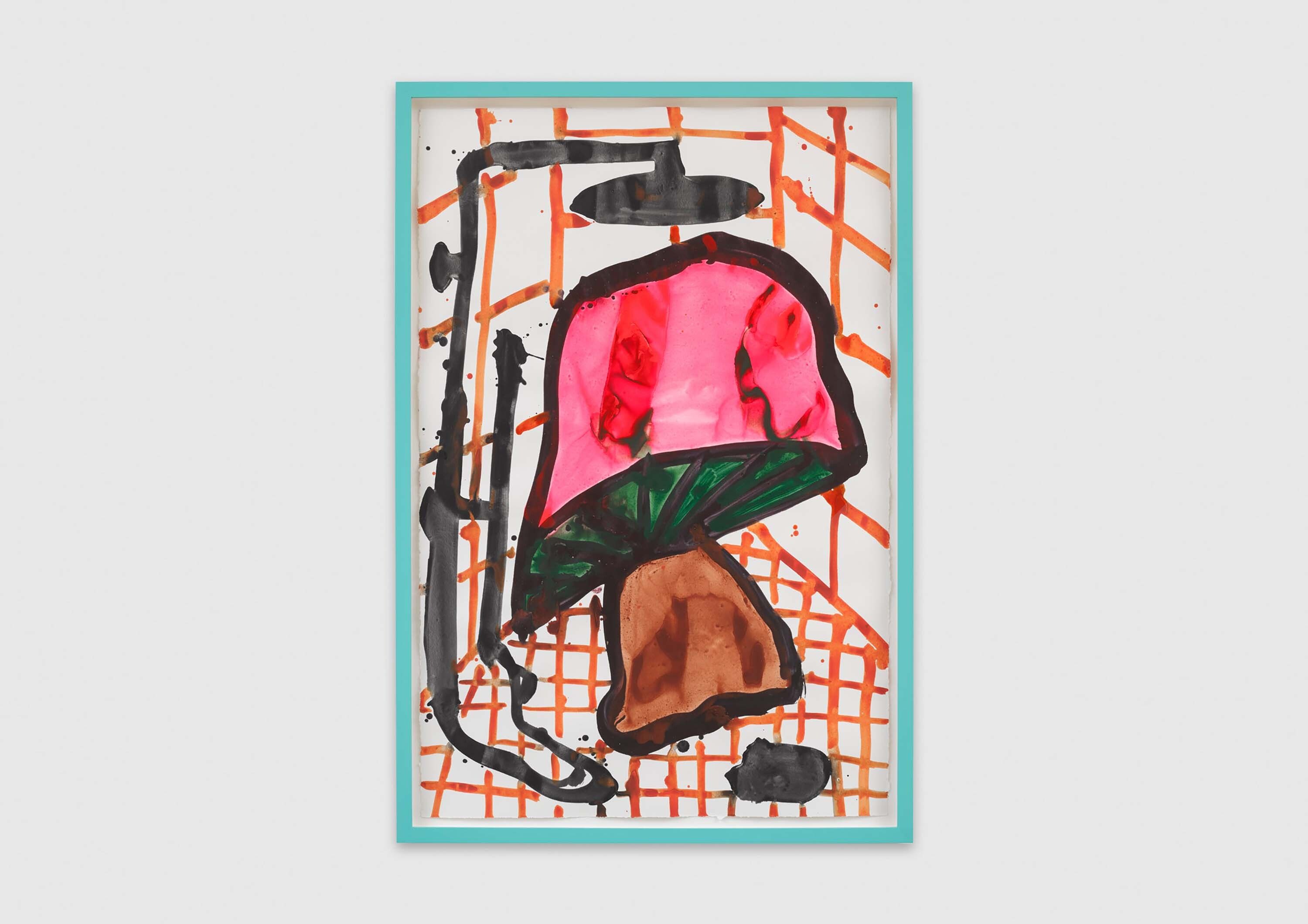 An untitled work on paper by Katherine Bernhardt, dated 2022.