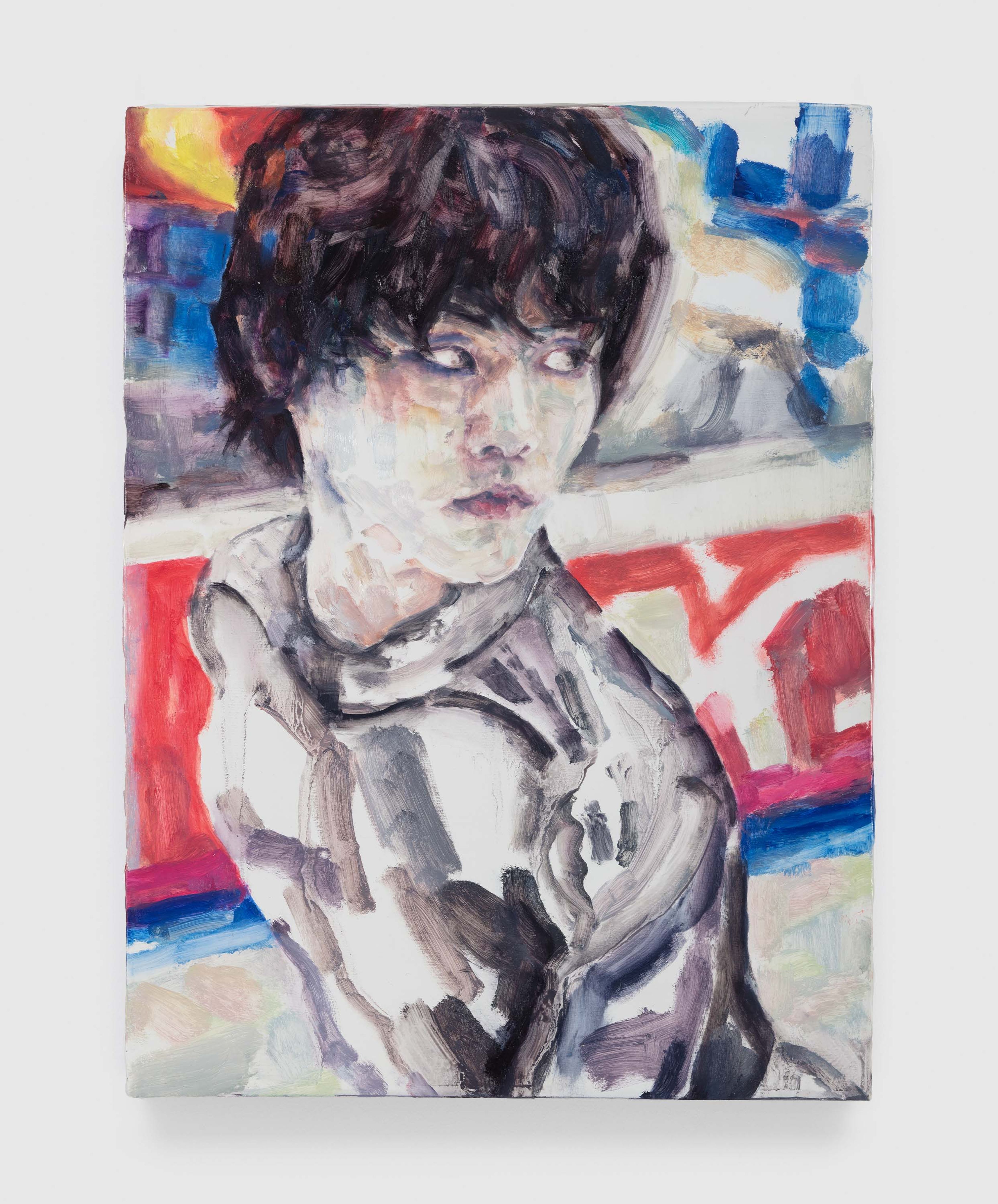 A painting by Elizabeth Peyton, titled Practice (Yuzuru Hanyu), dated 2018.