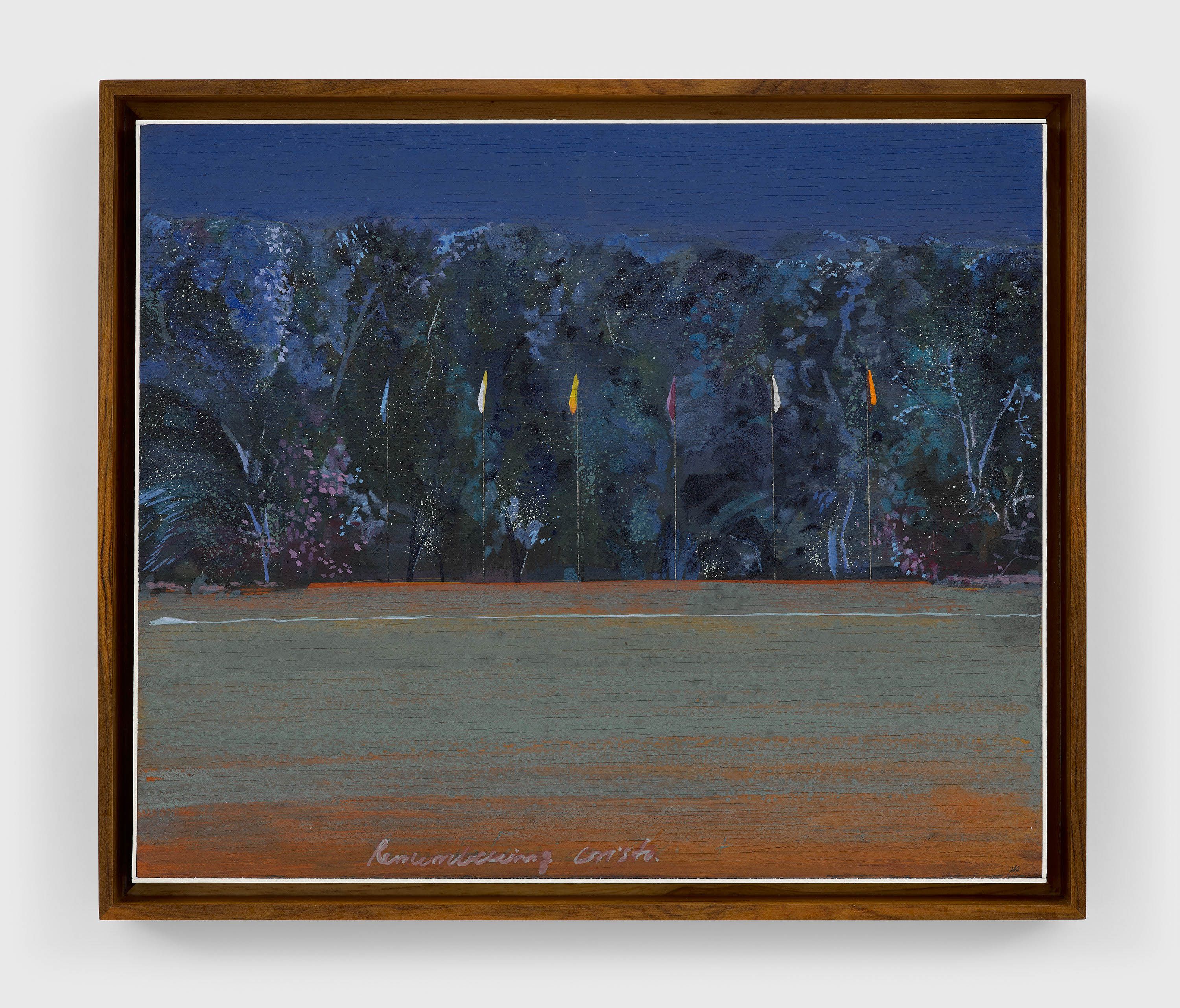 A casein on board artwork by Mahesh Baliga, titled Remembering Christo, dated 2022.