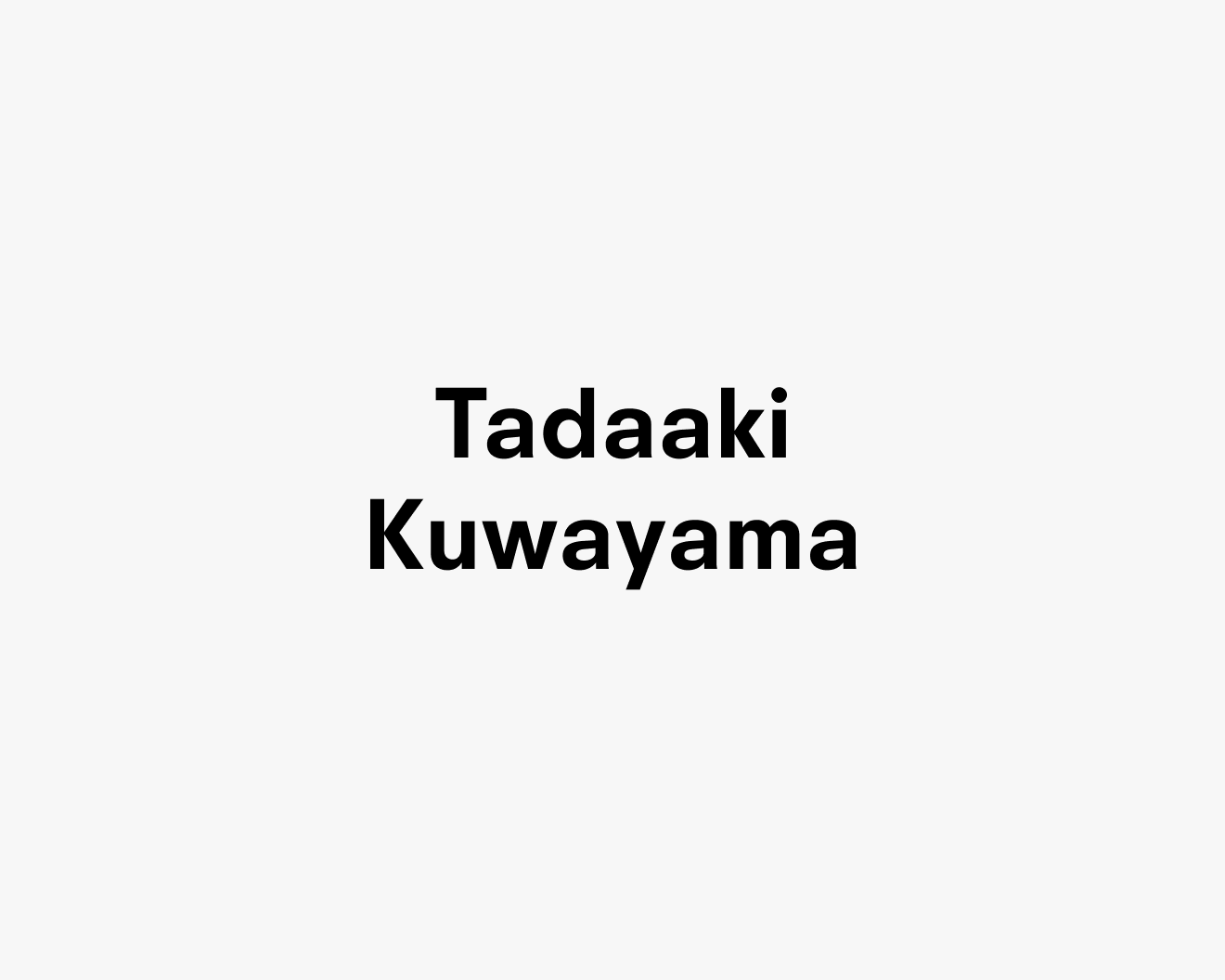 Text description that reads Tadaaki Kuwuyama