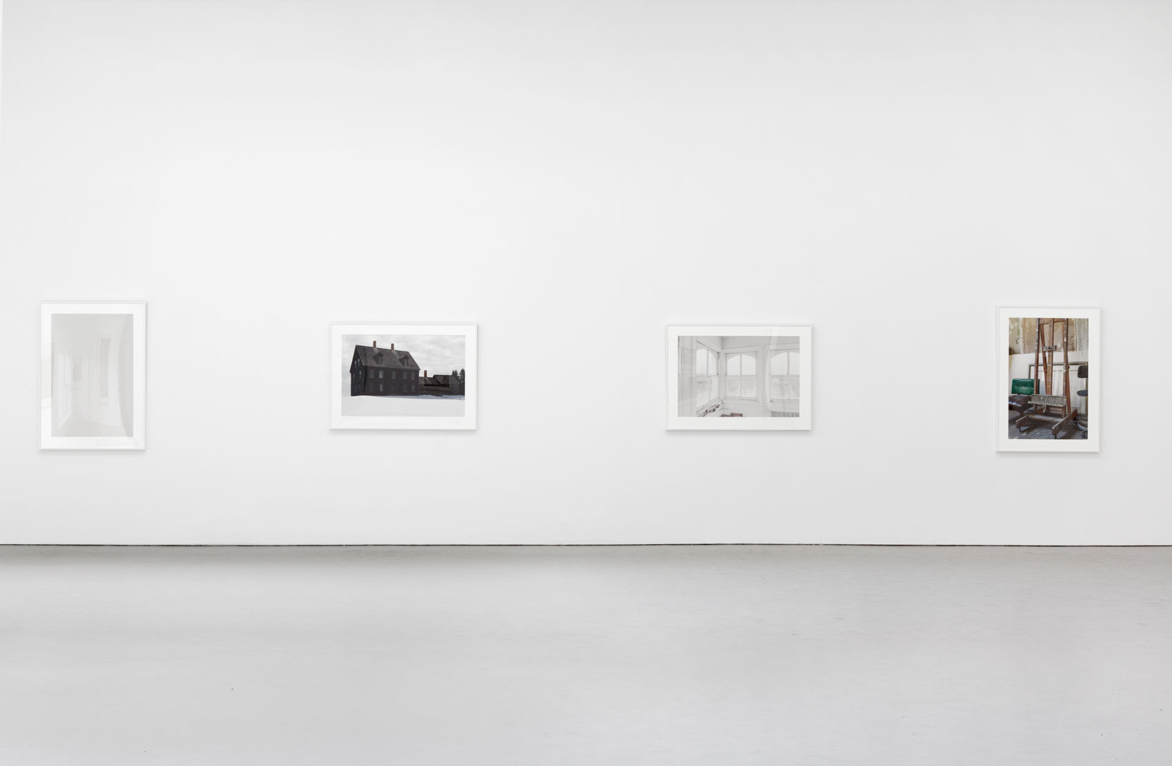 Installation view of an archival inkjet print on rag paper by James Welling, titled Easel, dated 2011.