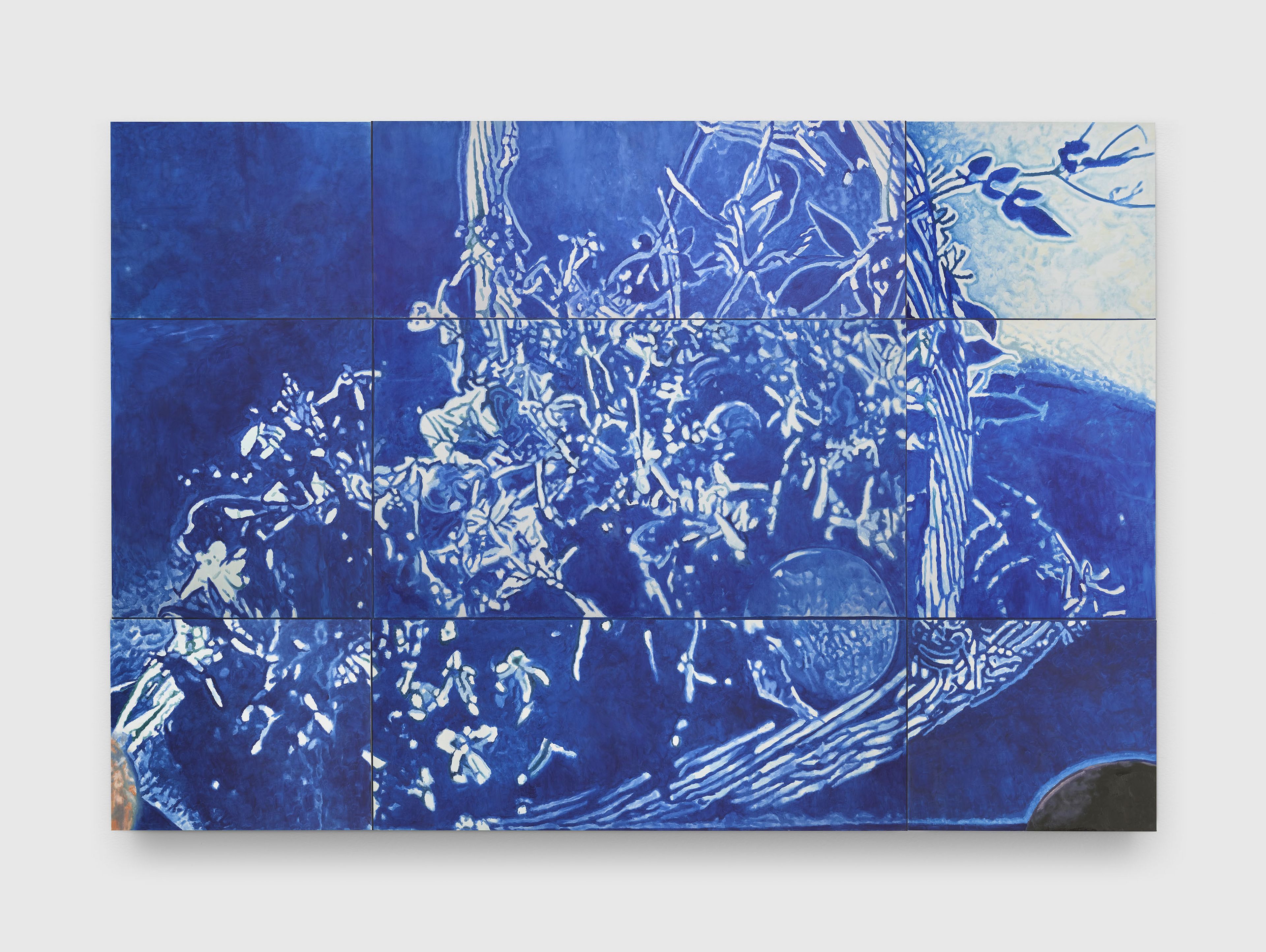 A painting by Luc Tuymans, titled The Fruit Basket, dated 2025.