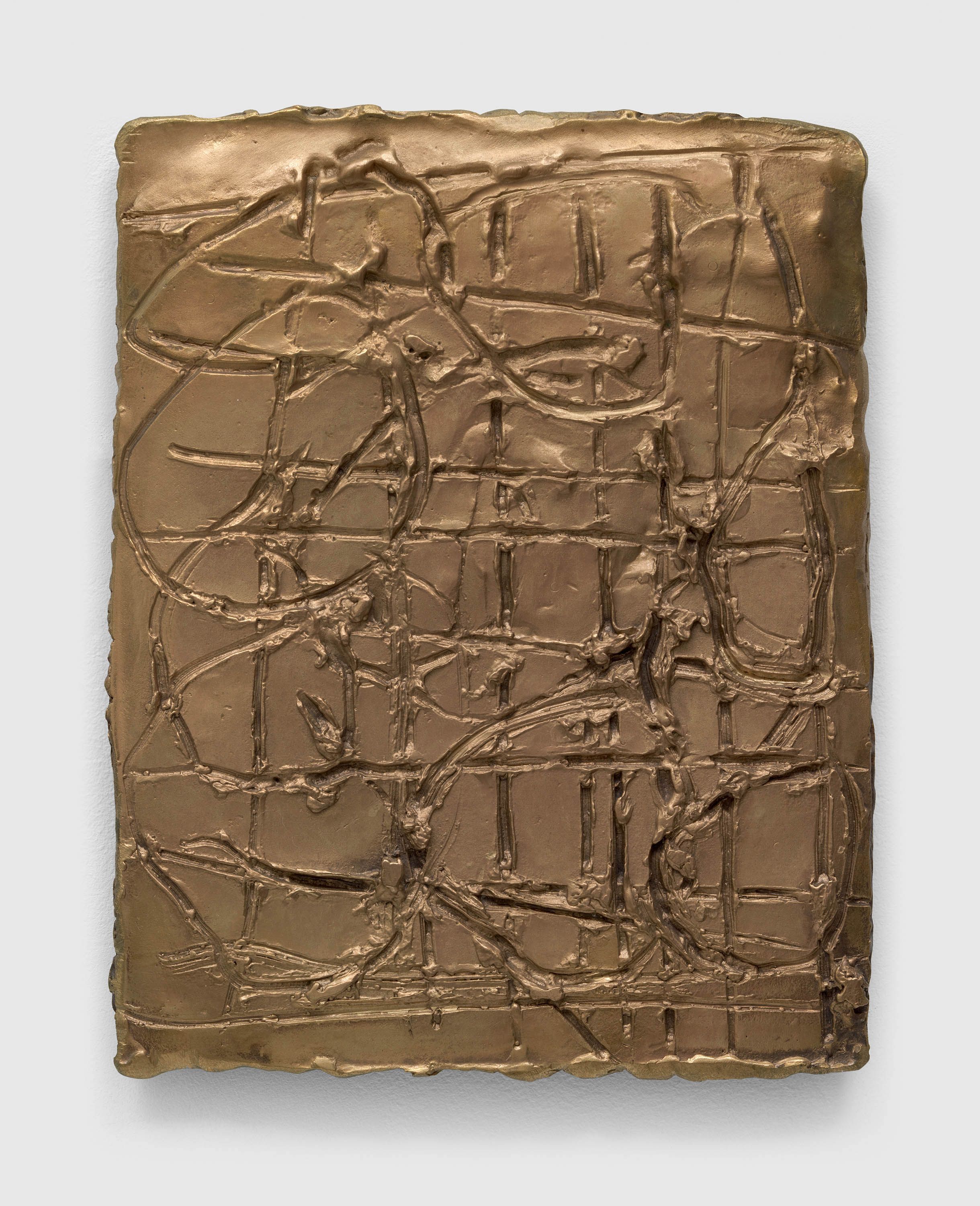 A sculpture by Rashid Johnson, titled I Love Music, dated 2012.