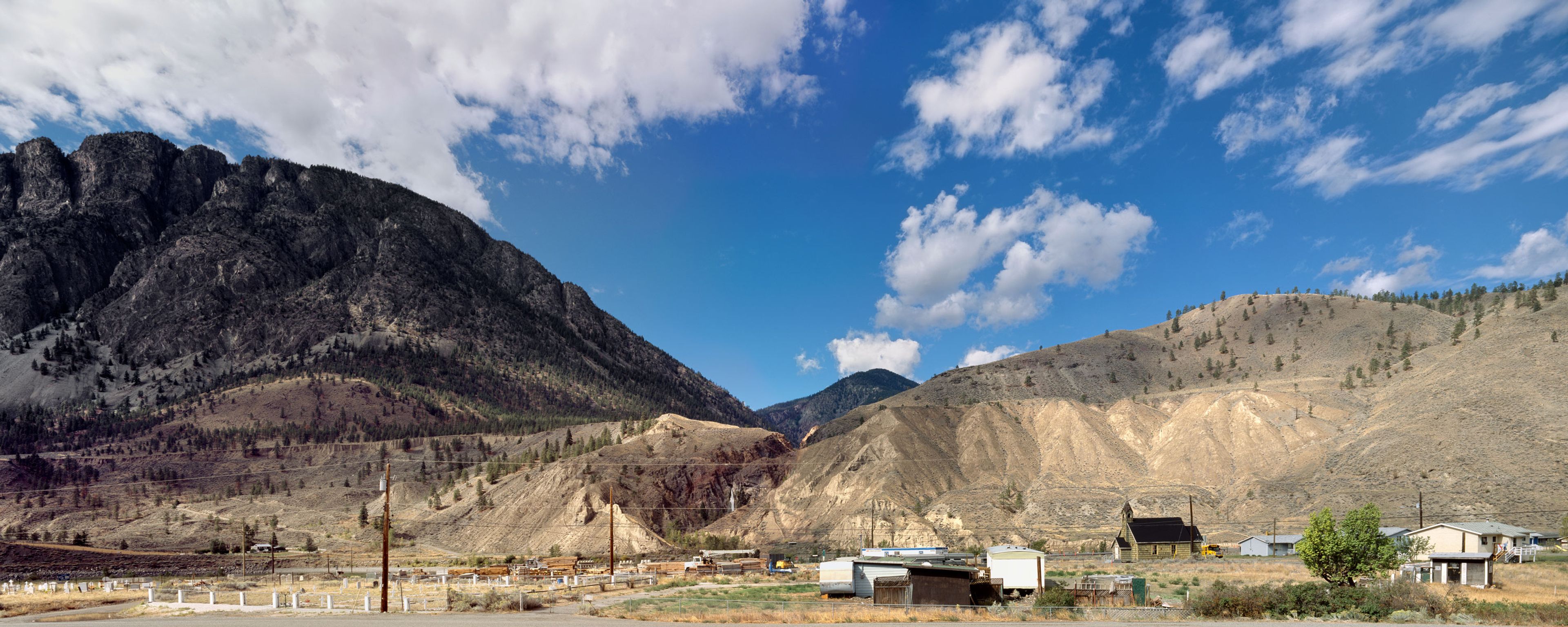 A photograph by Stan Douglas, titled Spences Bridge, dated 2006.