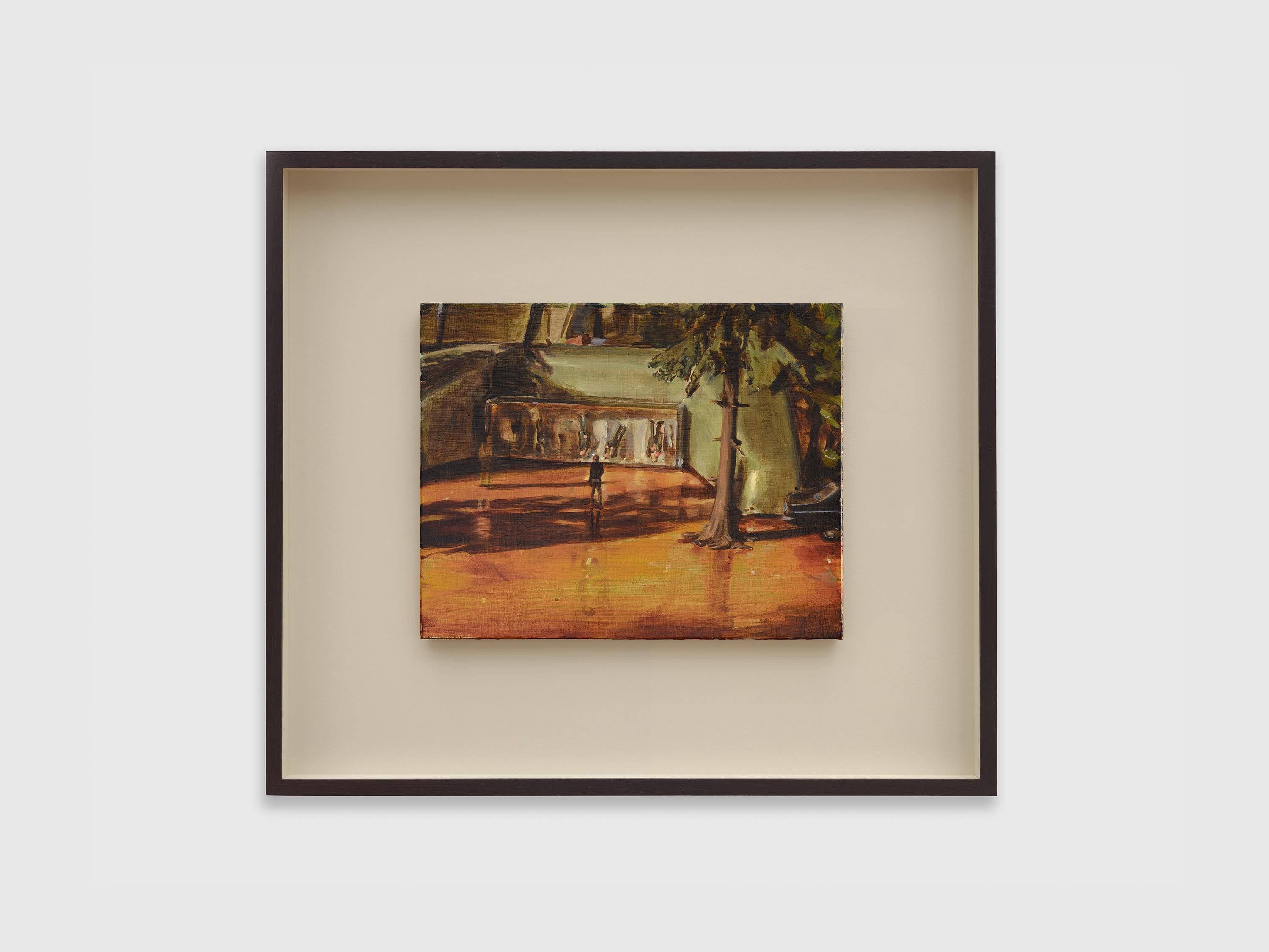 A painting by Michaël Borremans, titled Five Writers (Design for a Sculpture), dated 2021.