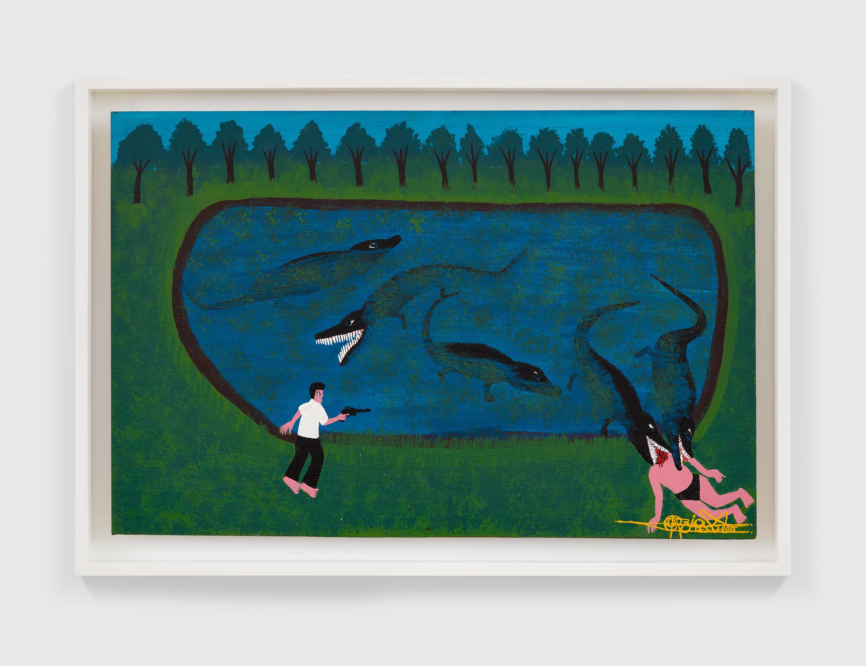 A painting by Odoteres Ricardo de Ozias, titled Que Perigo!, dated 2000.
