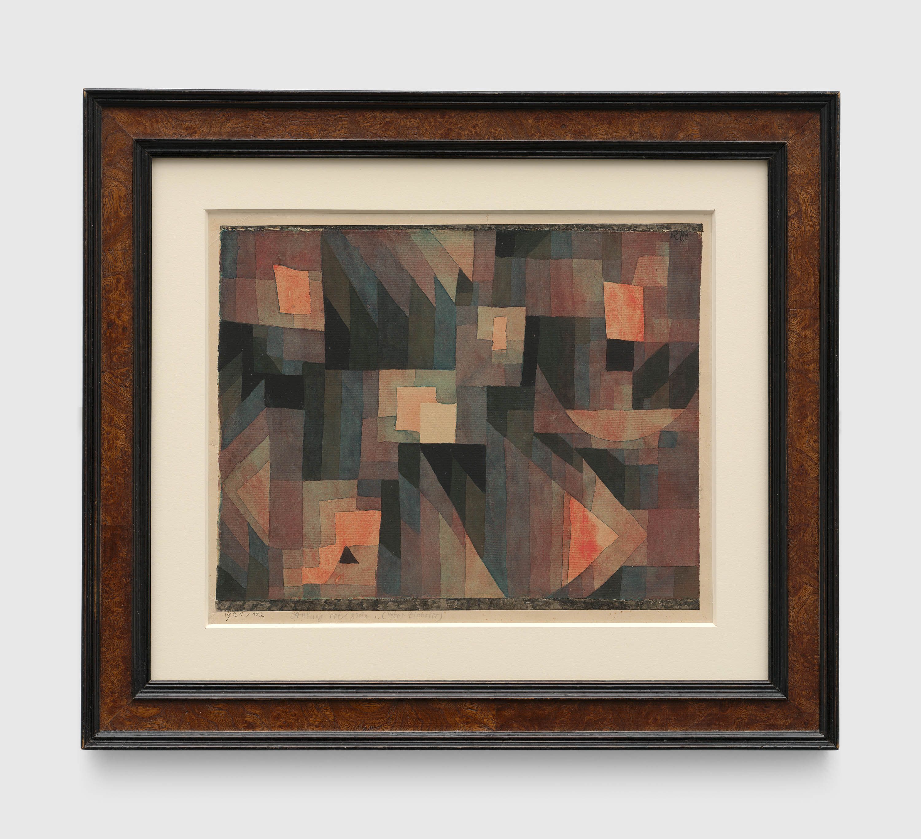 「Paul Klee」 Paul Klee: Stufung Rot/Grün, (Roter Zinnober) (Gradation, red
