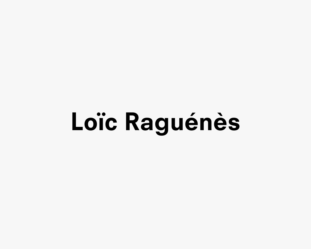 Text description reading Loïc Raguénès