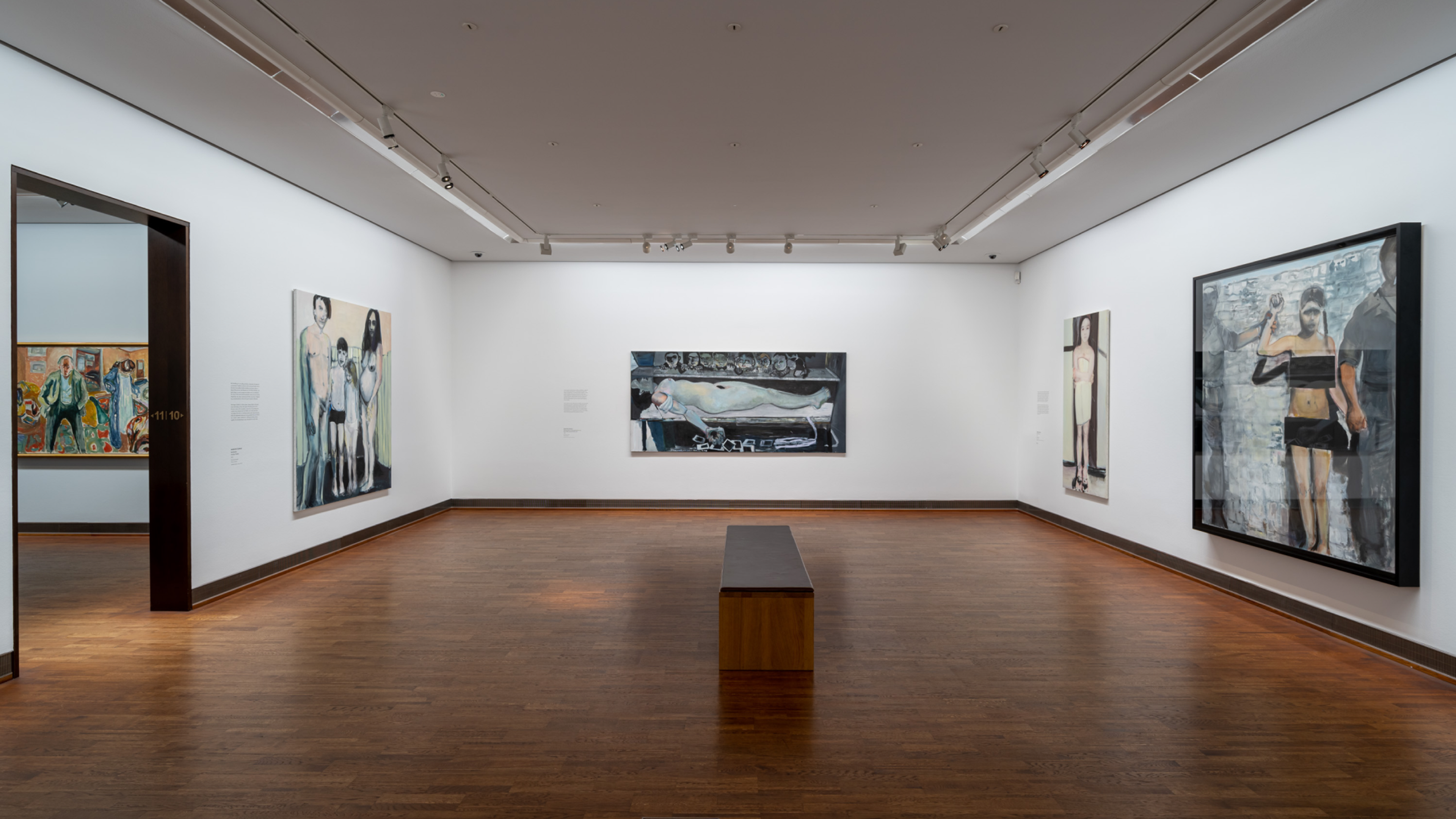 Installation view of the exhibition, Edvard Munch. In Dialogue, at the ALBERTINA Museum in Vienna, dated 2022.